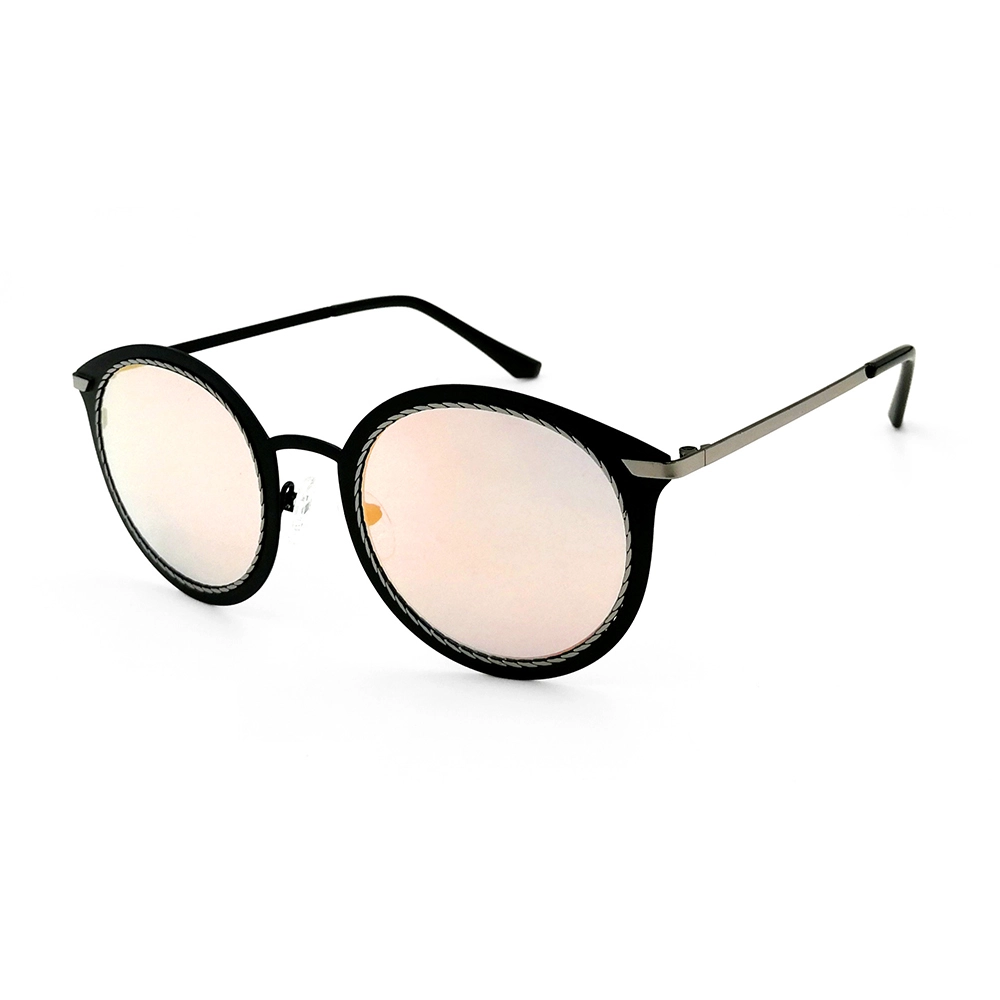 EUGENIA Fashion Stainless Frame Newest Custom Logo 2020 Round Sunglasses 1