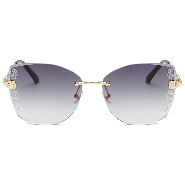 EUGENIA 2020 newest fashion Metal frame sun light blocking fashionablewomen frameless sunglasses 1