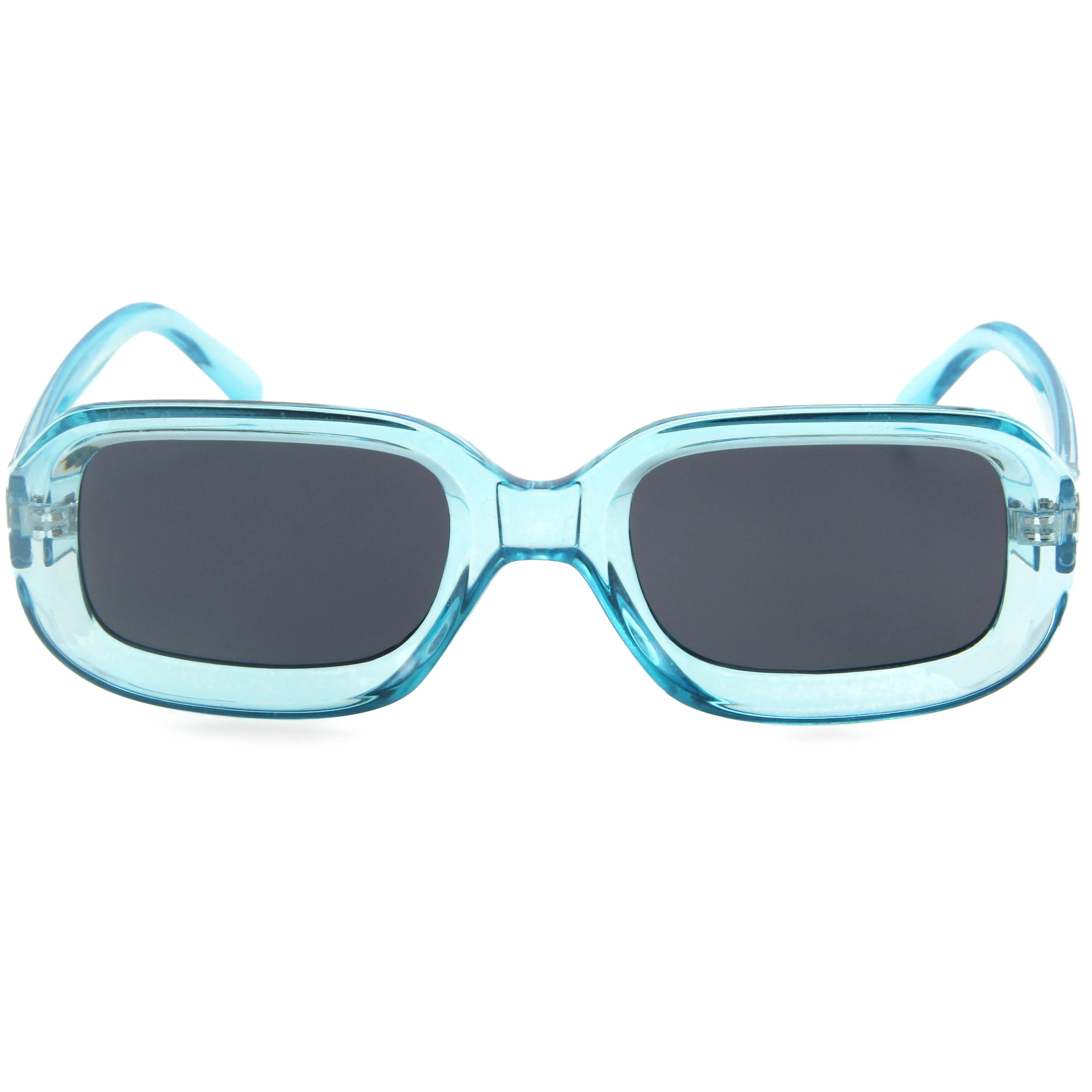 EUGENIA Square reflection mirror transparent top class quality fashion sunglasses special shape vintage women sun glasses 1
