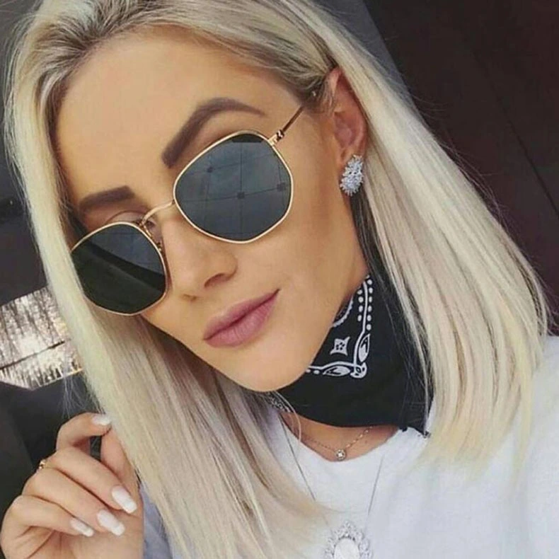 EUGENIA Hexagon Metal Frame Women Men Retro Vintage Fashion Sunglasses 1