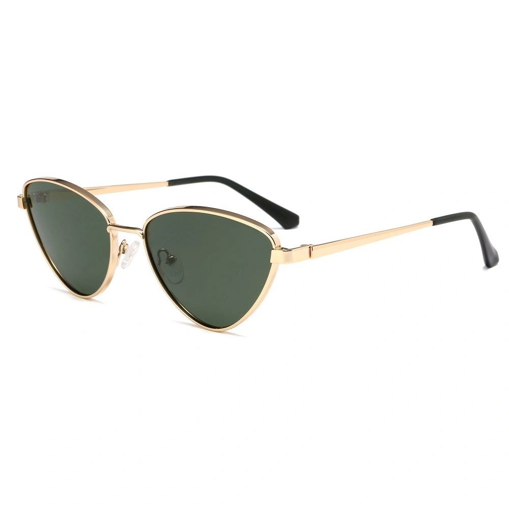 EUGENIA Triangle Vintage Metal Retro Small Punk Cat Eye Polarized Sunglasses 1