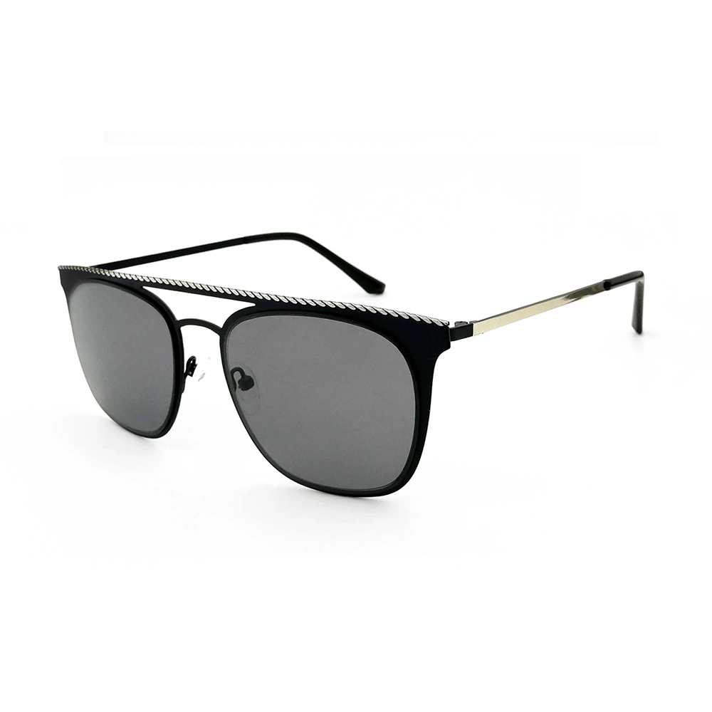 EUGENIA newest fashion sun glasses vintage square light weight quality polarized metal sunglasses 1