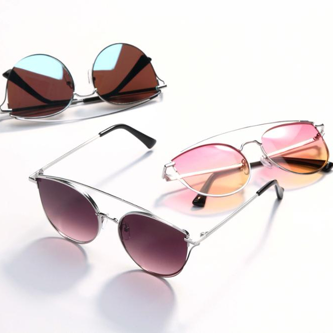 EUEGNIA 2020 wholesale latest style stainless steel frame high quality mirror sunglasses 1