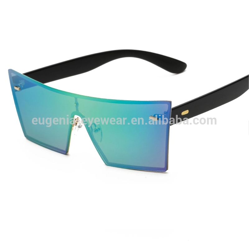 EUGENIA high quality new brand square frame one piece lens unisex fashion sunglasses women 1