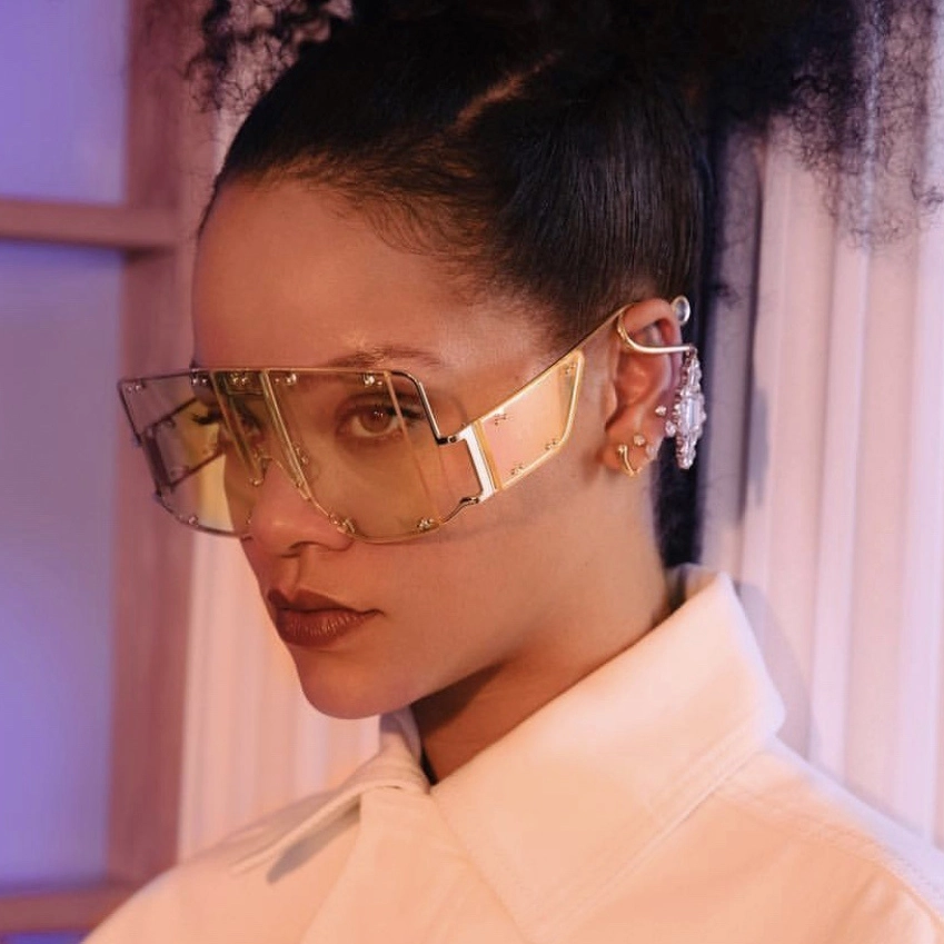 EUGENIA Rivet Fashion Four Lenses Wrap Glasses 2020 Big Square Frame Oversized Sunglasses 1