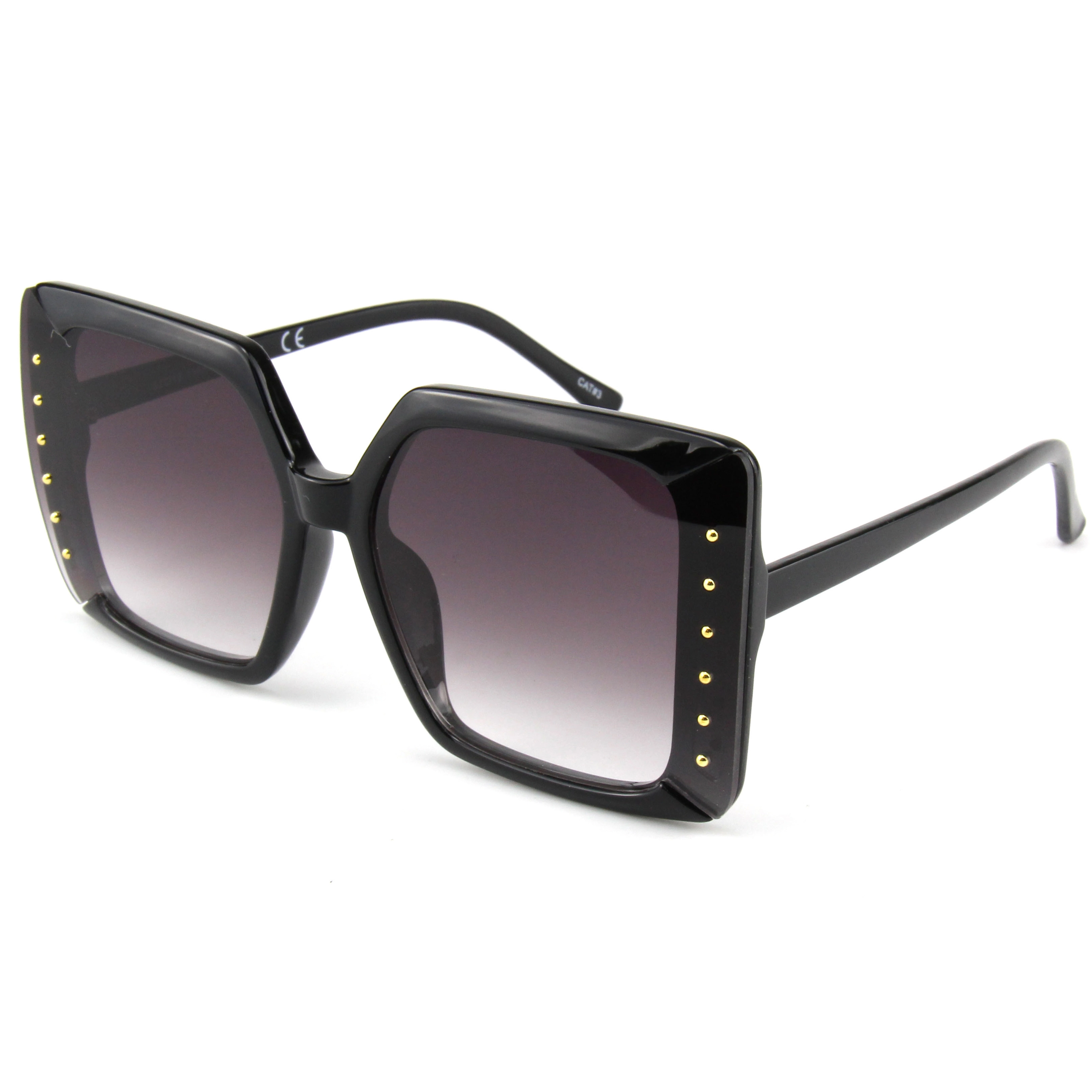 EUGENIA New Sun glasses Gradient Color Women Oversize Black Bling Sunglasses 1