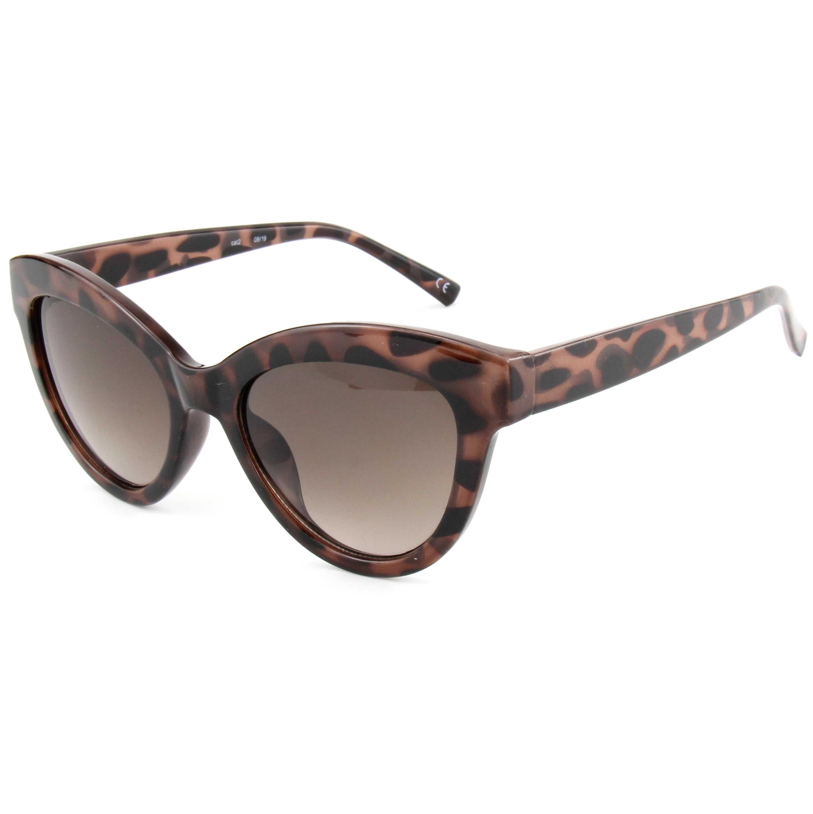 EUGENIA UV400 Protection Big Black Cat Eye China Factory Trendy Women Sunglasses 1