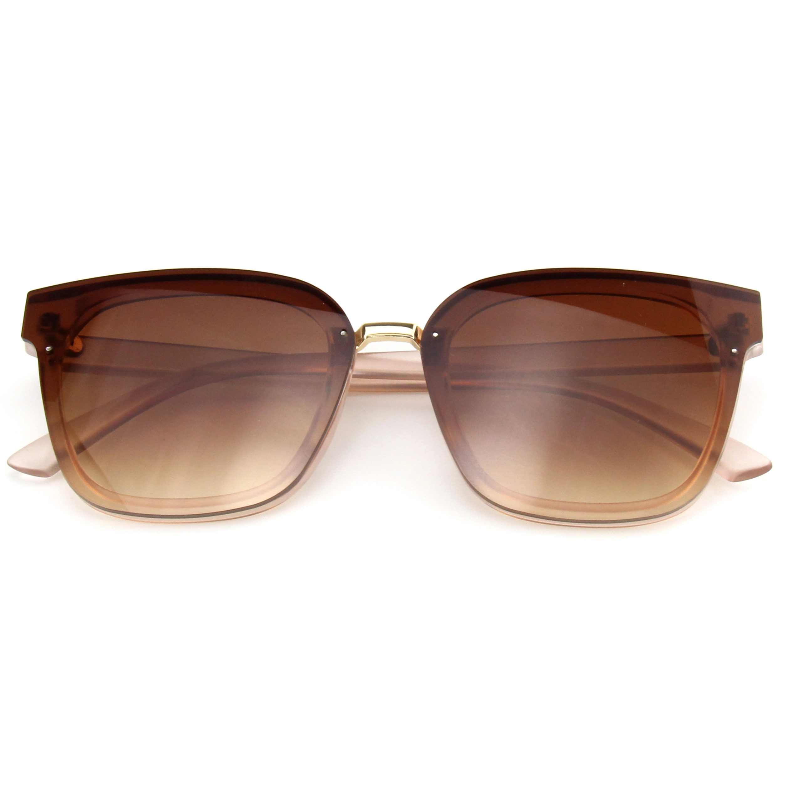 EUGENIACustom Logo Cheap Price Flat Frame Clear Color Ocean Lens Stylish Sunglasses 1