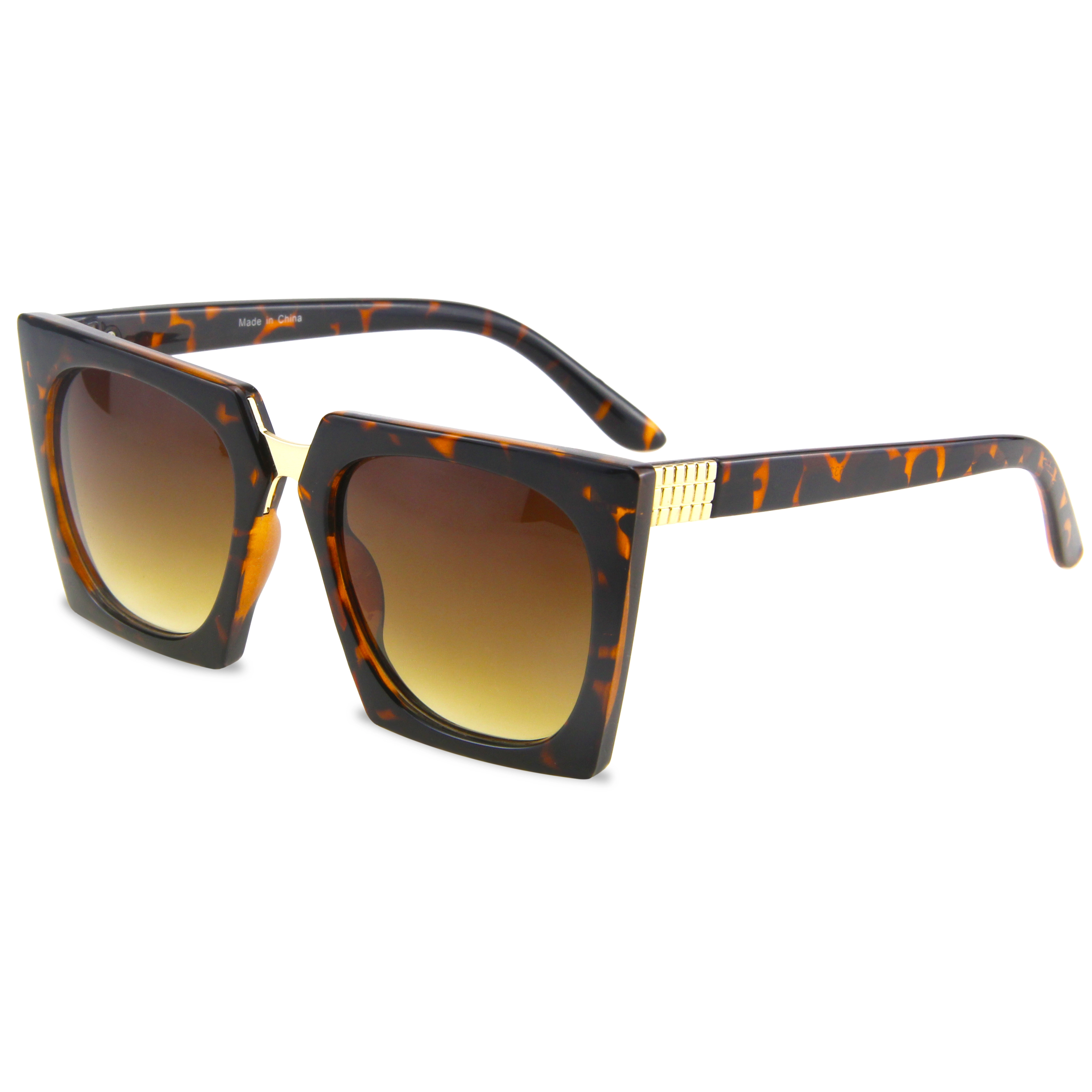 EUGENIA customized logo oversized women trendy stylish metal UV400 protection designer sunglasses 1
