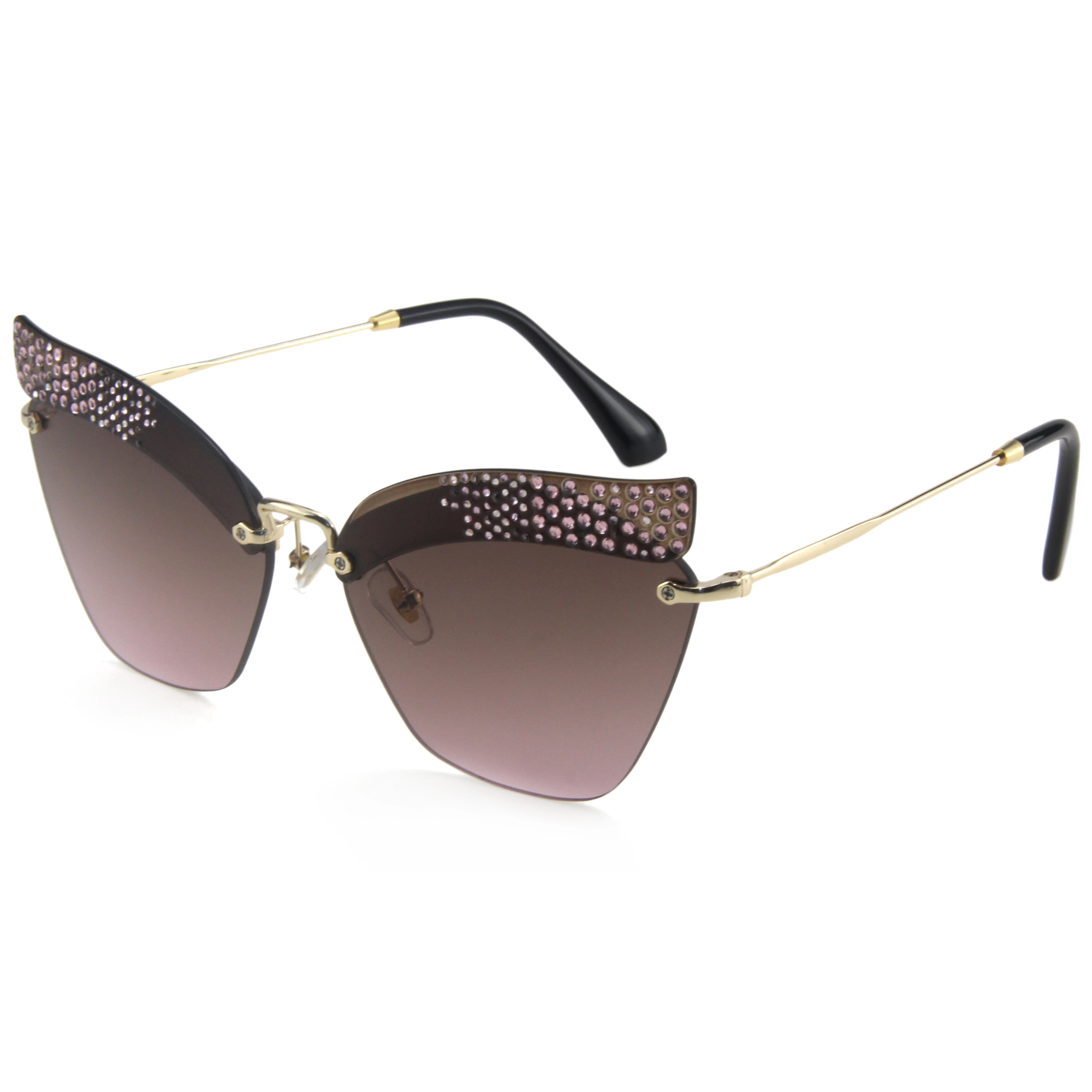 EUGENIA European Style Cat Eye Rimless Frame Women 2019 Sunglasses 1