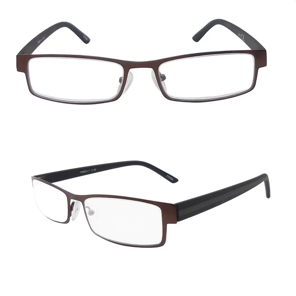 EUGENIA Cheap Price Supermarket Reading Glasses Trendy Classic Stainless PC Temple Reading Glasses 1