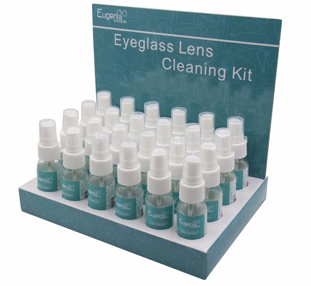 Botella de plástico limpiador de lentes de 30 ml, líquido en aerosol para lentes. 1