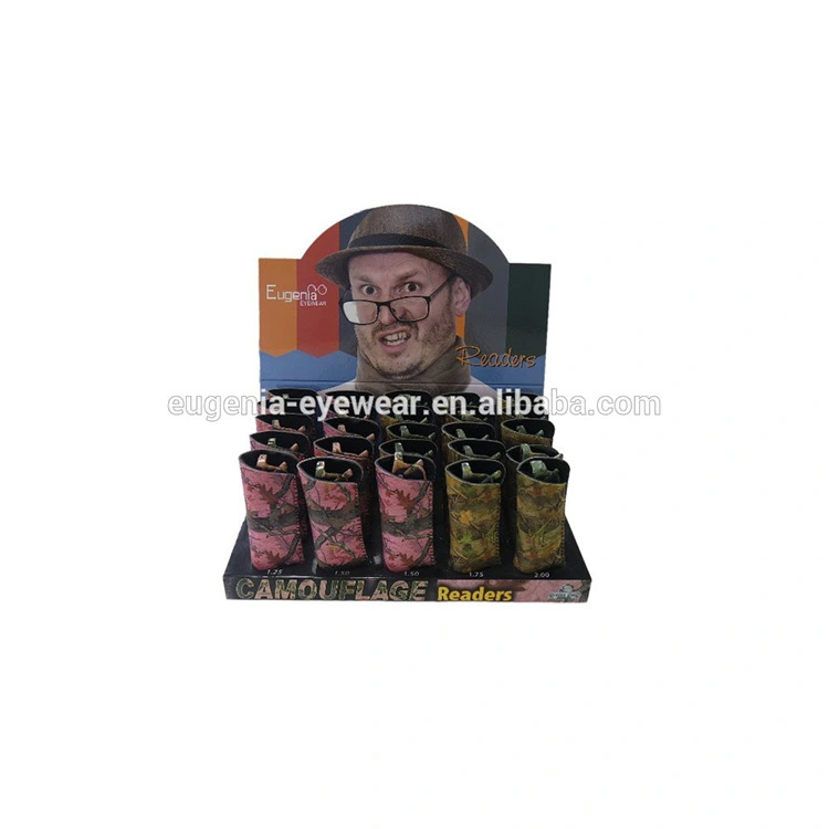 slim unique design reading glasses with case in a display 1