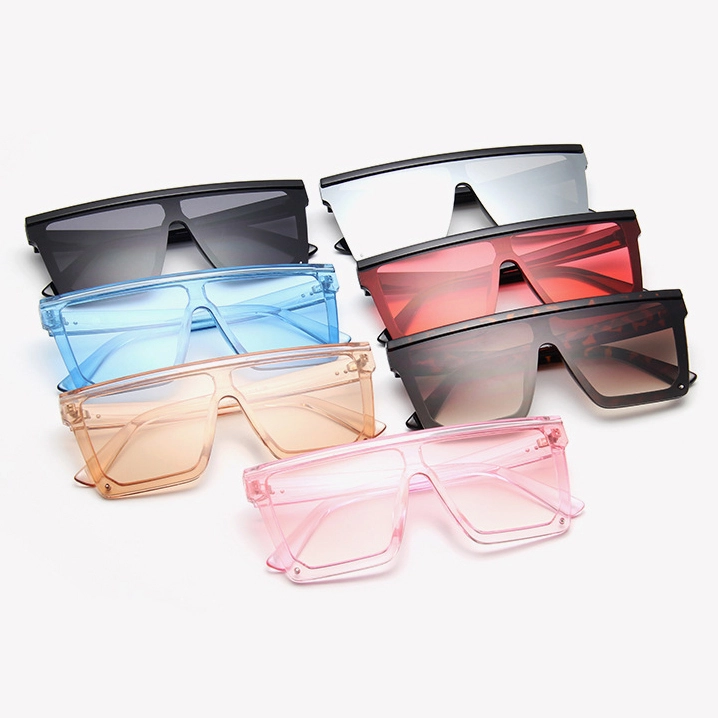 EUGENIA Black Square Women Big Frame Fashion Retro Mirror Sun Glasses Female Vintage Lady gafas de sol hombre Black Sunglasses 1