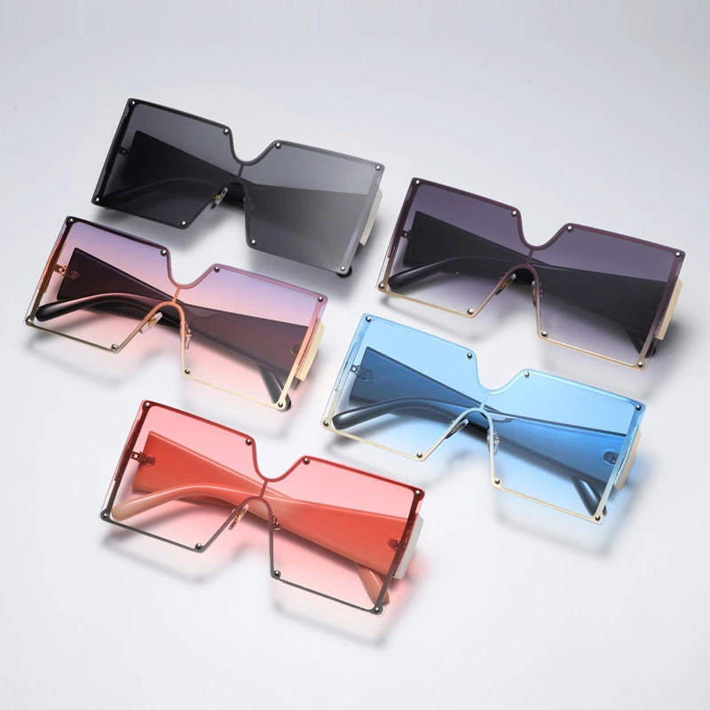 EUGENIA 2021 Hot Sale Fashion Sun Shades Fimless Square Lens Sun glasses Women Oversize Custom Logo Sunglasses 1