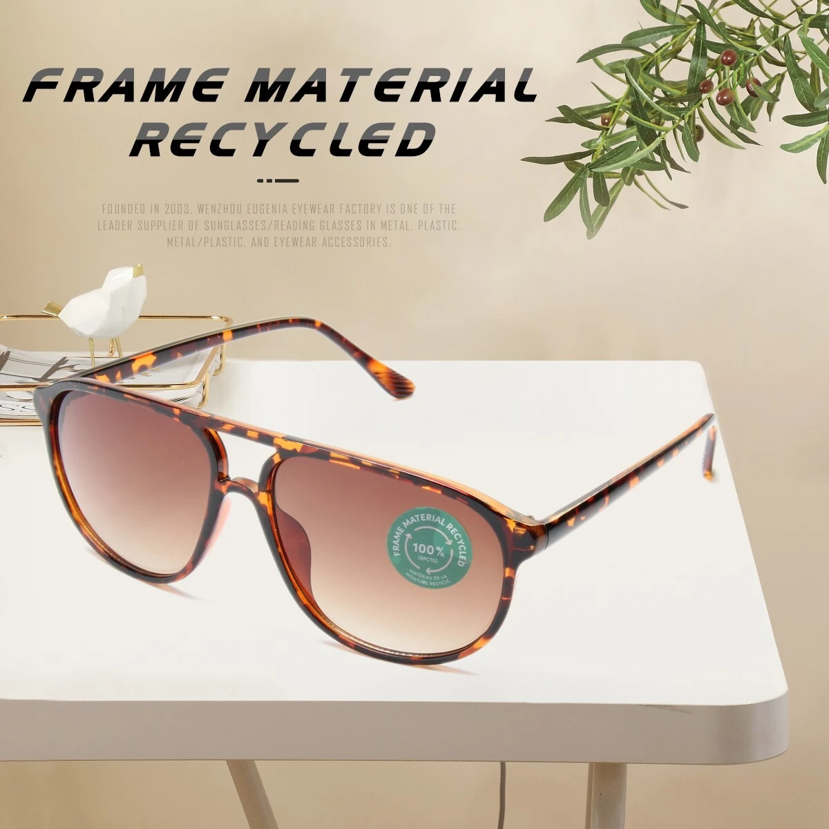 Eugenia worldwide eco friendly sunglasses factory direct supply for Decoration 2