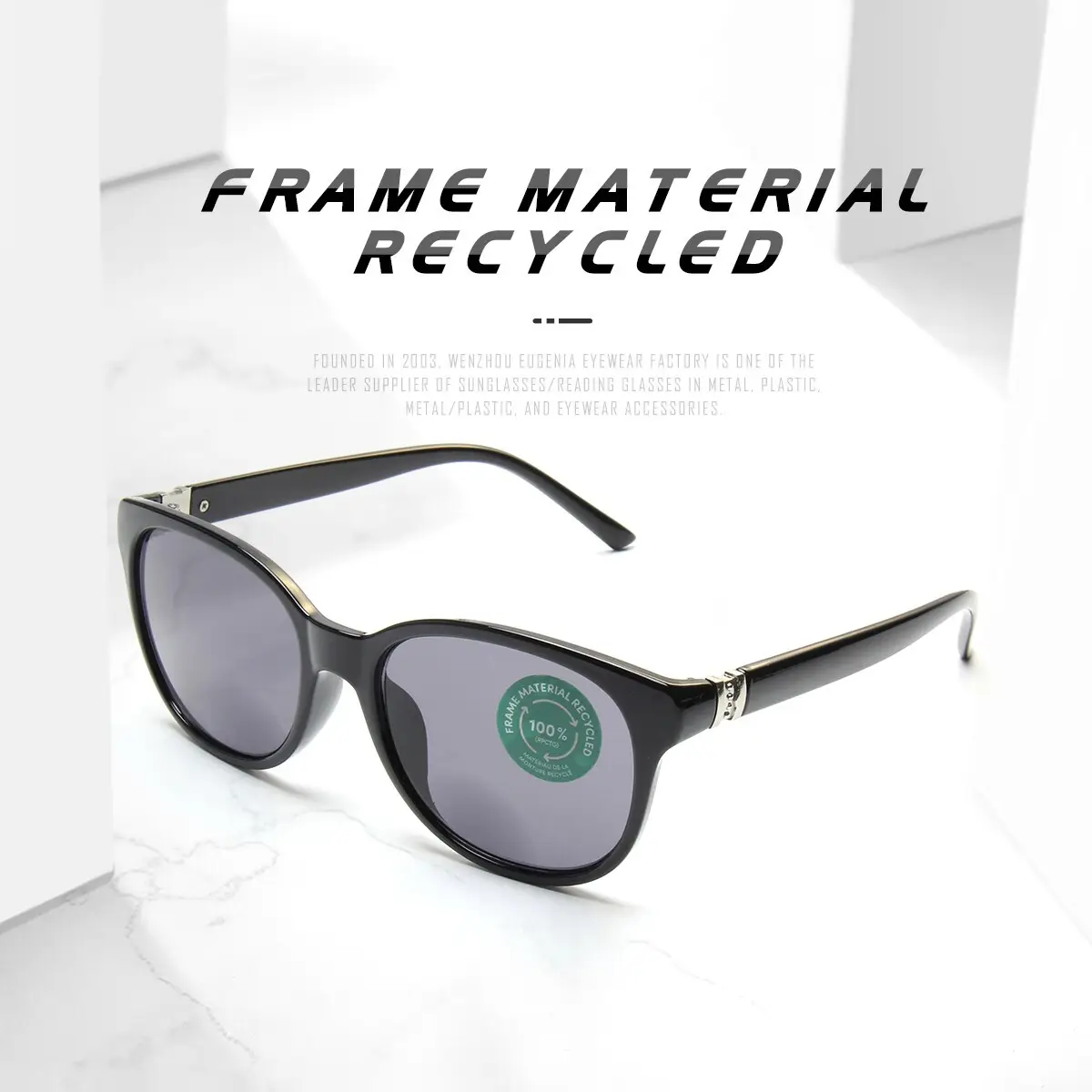 Eugenia free sample recycled sunglasses marketing bulk production 2