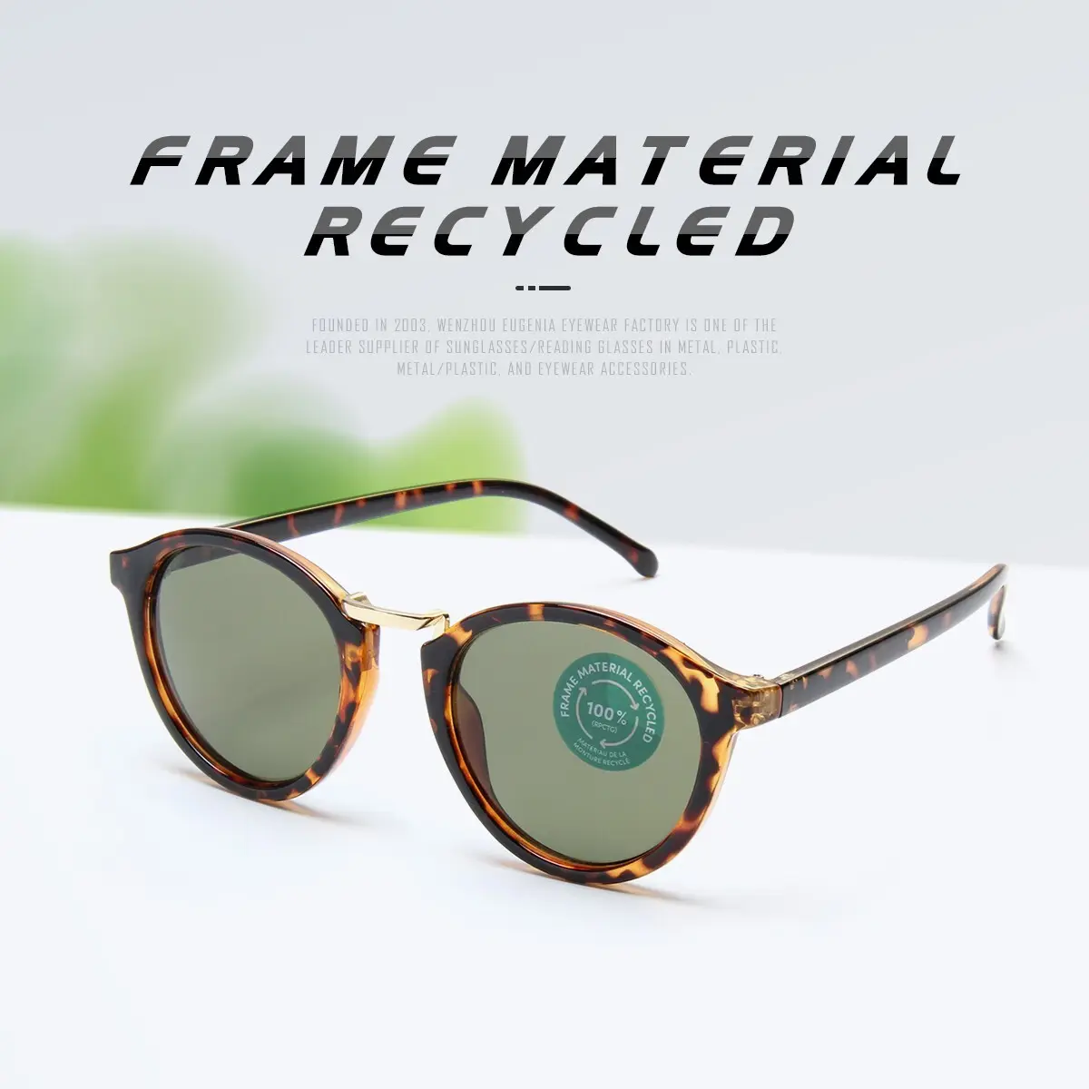 Eugenia environmentally friendly sunglasses marketing for recycle 2
