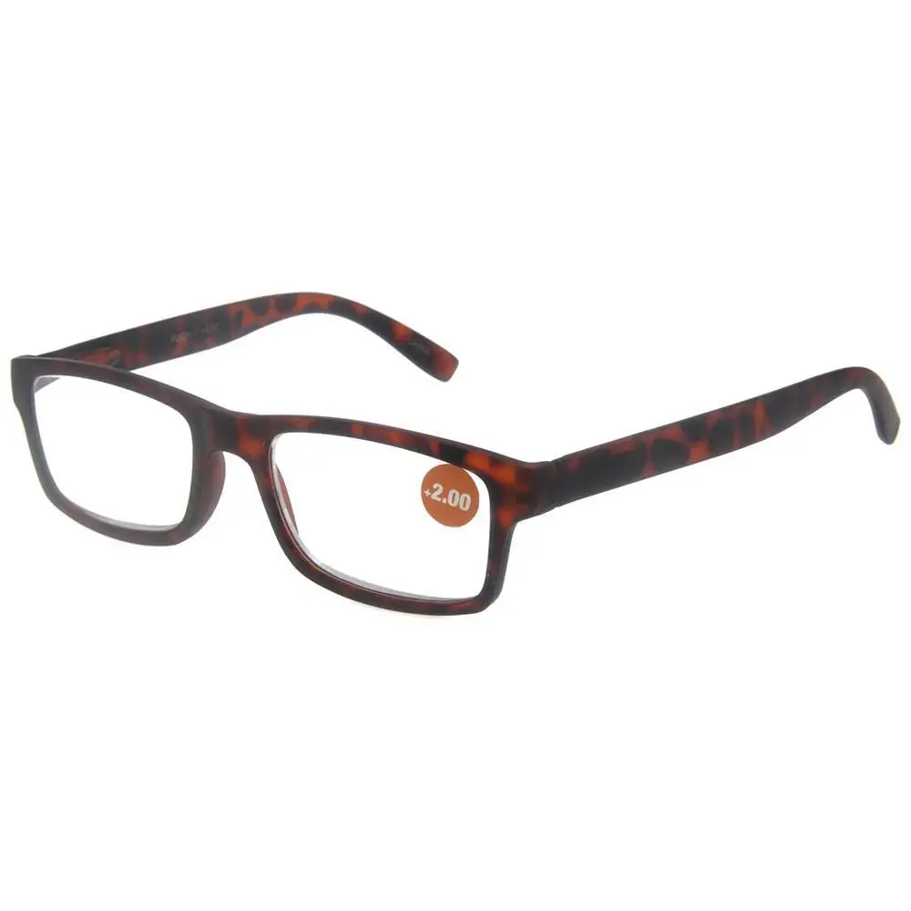 EUGENIA 2021 New Design Hot Selling PC Square Frame Rubber Reading Glasses 1
