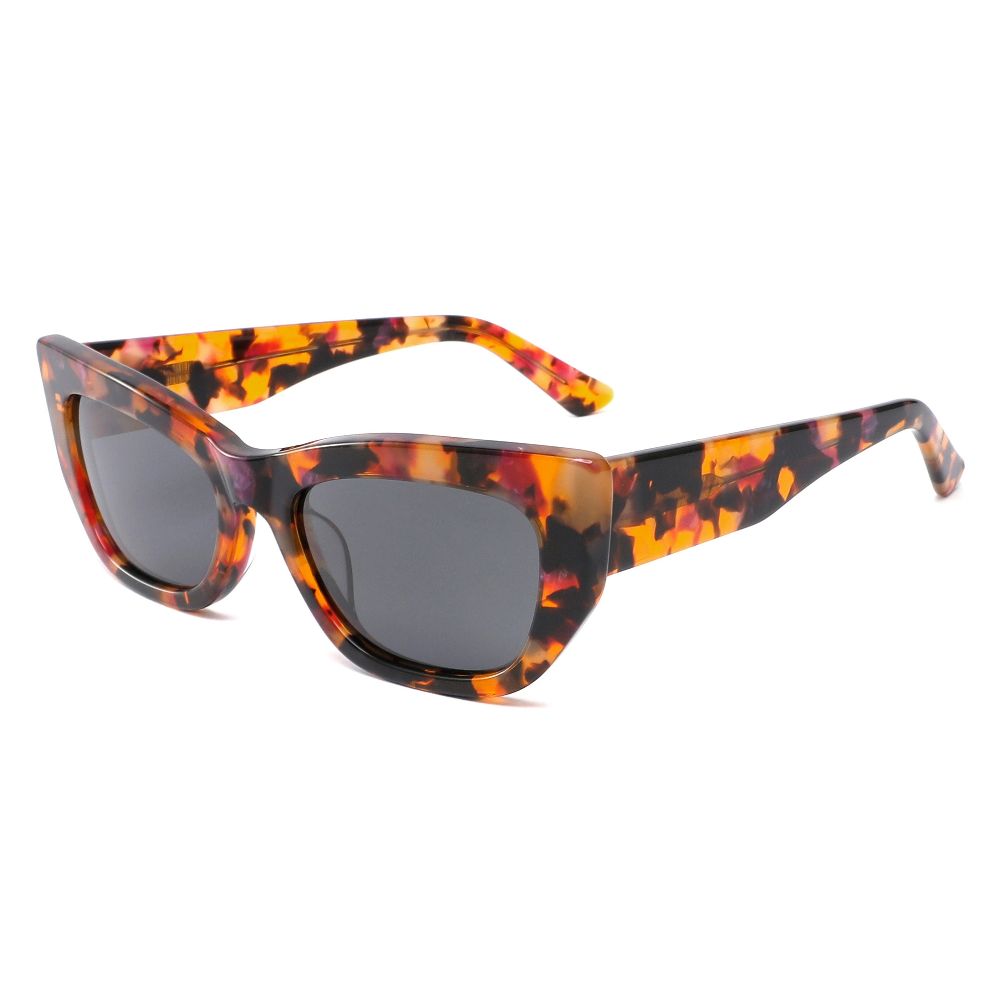 Eugenia 2022 Fashion Tortoiseshell Acetate Sunglasses Custom Logo Wholesale Trendy Outdoor Sunglasses Made In China 1