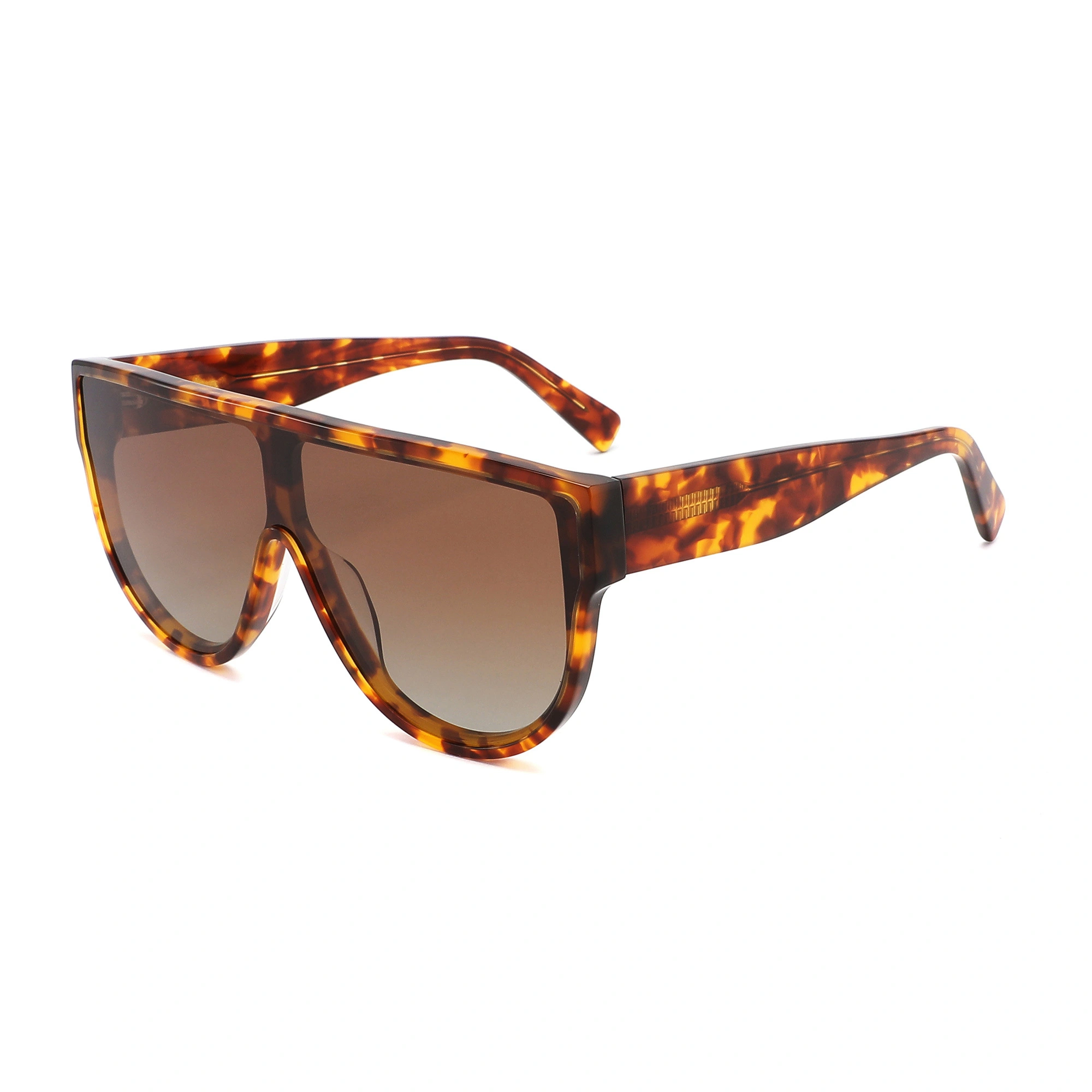 Fashion New 2022 Large Tortoiseshell Acetate Sunglasses Wholesale Trendy Outdoor Travels Polarized Sunglasses Female 1