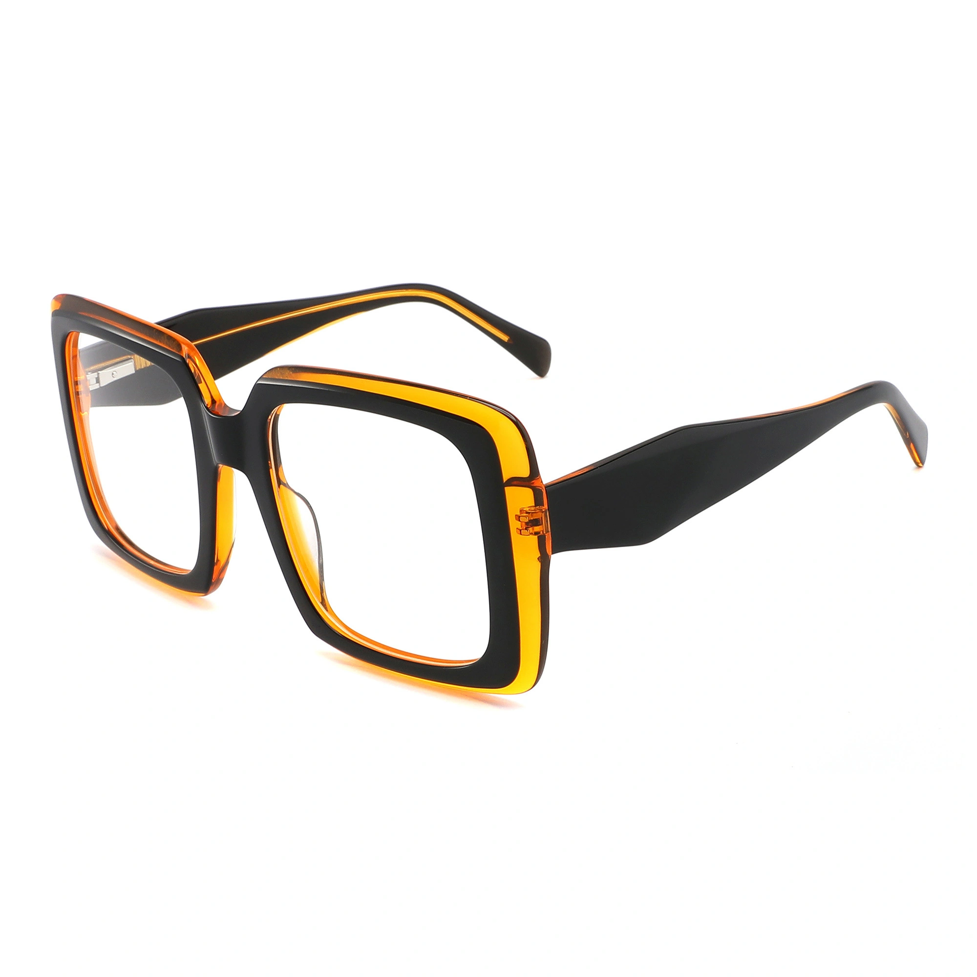 Stock Fashion Acetate Optical Frame Wholesale Trendy Designer Display Fancy Polygon Glasses Made In China 1