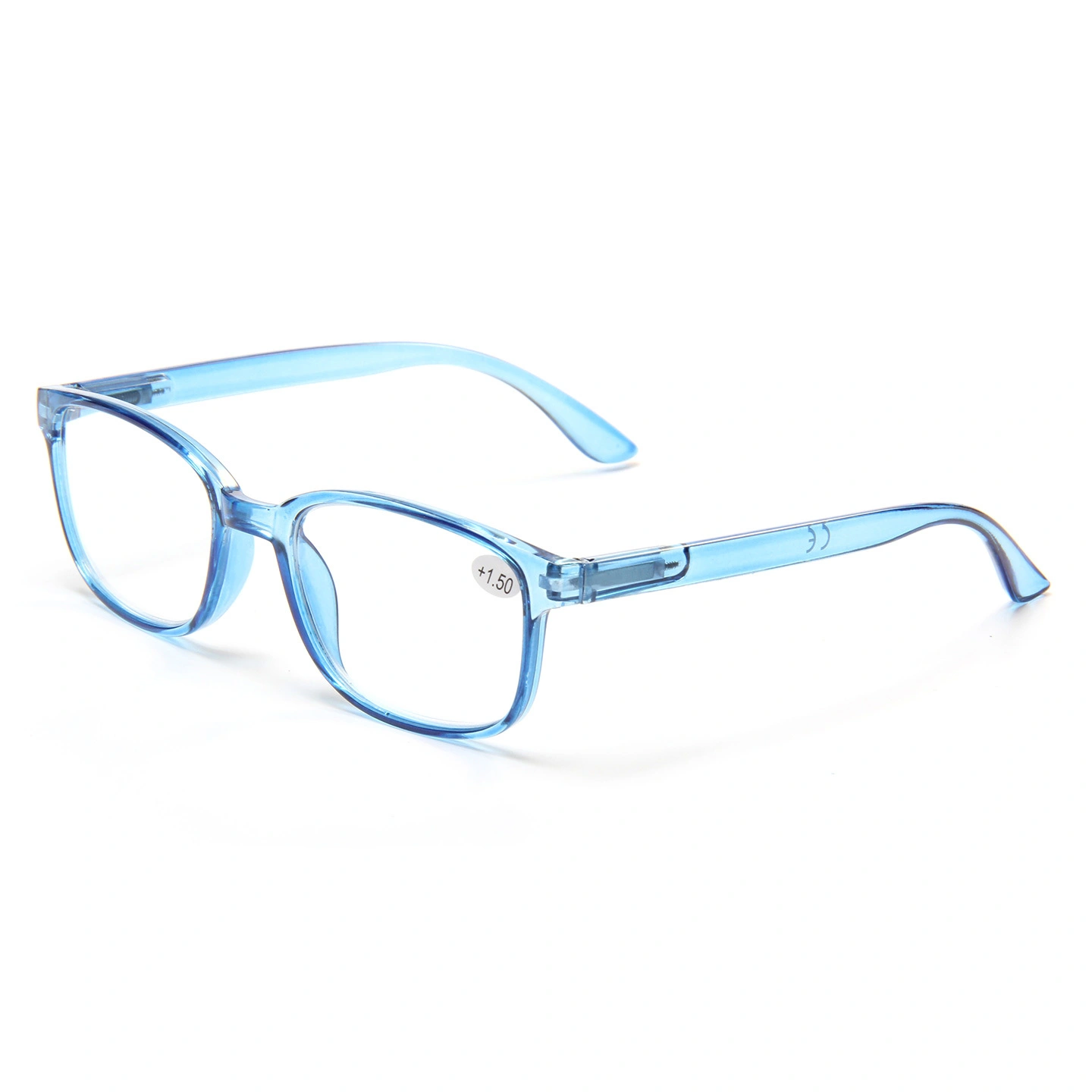 Gafas de lectura Eugenia 2022 transparentes para mujer, venta al por mayor, de moda, de PC, azules, con logotipo personalizado, fabricadas en China. 1