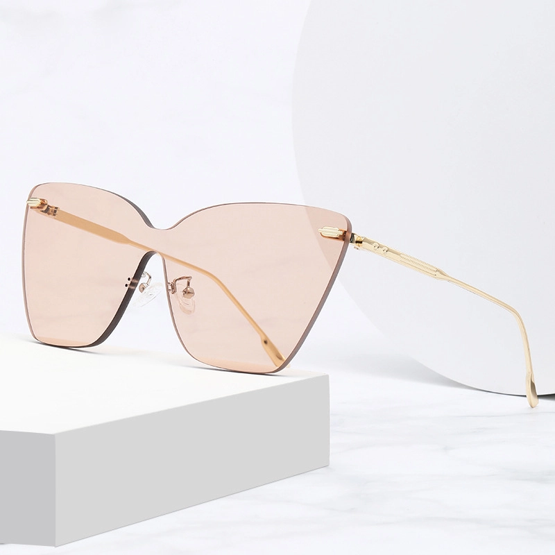 Stylish one-piece rimless sunglasses 1