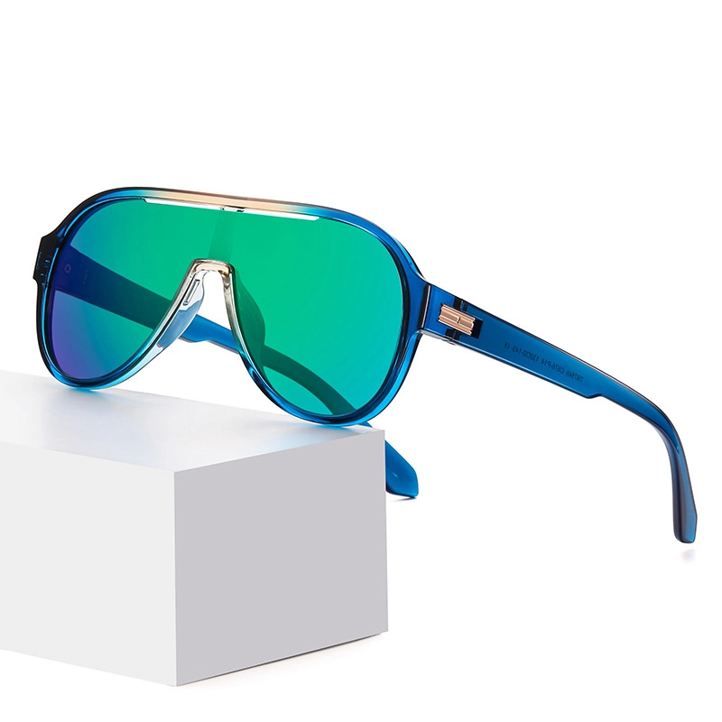 New TR One-Piece Large-Frame Sunglasses Cross-Border European And American Style Sunglasses Dazzling Polarized Sunglasses 1