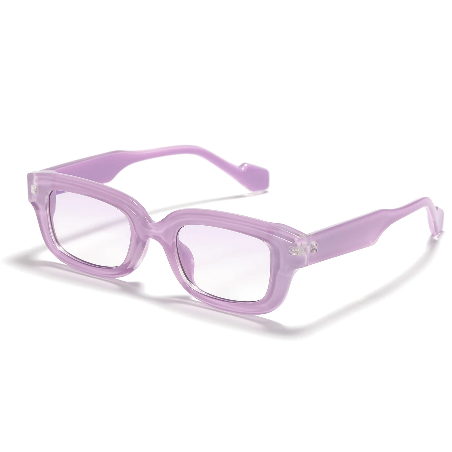 2023 Cat Eye Clear Color Rectangular Transparent Frame Custom Logo Unisex Sunglasses 1