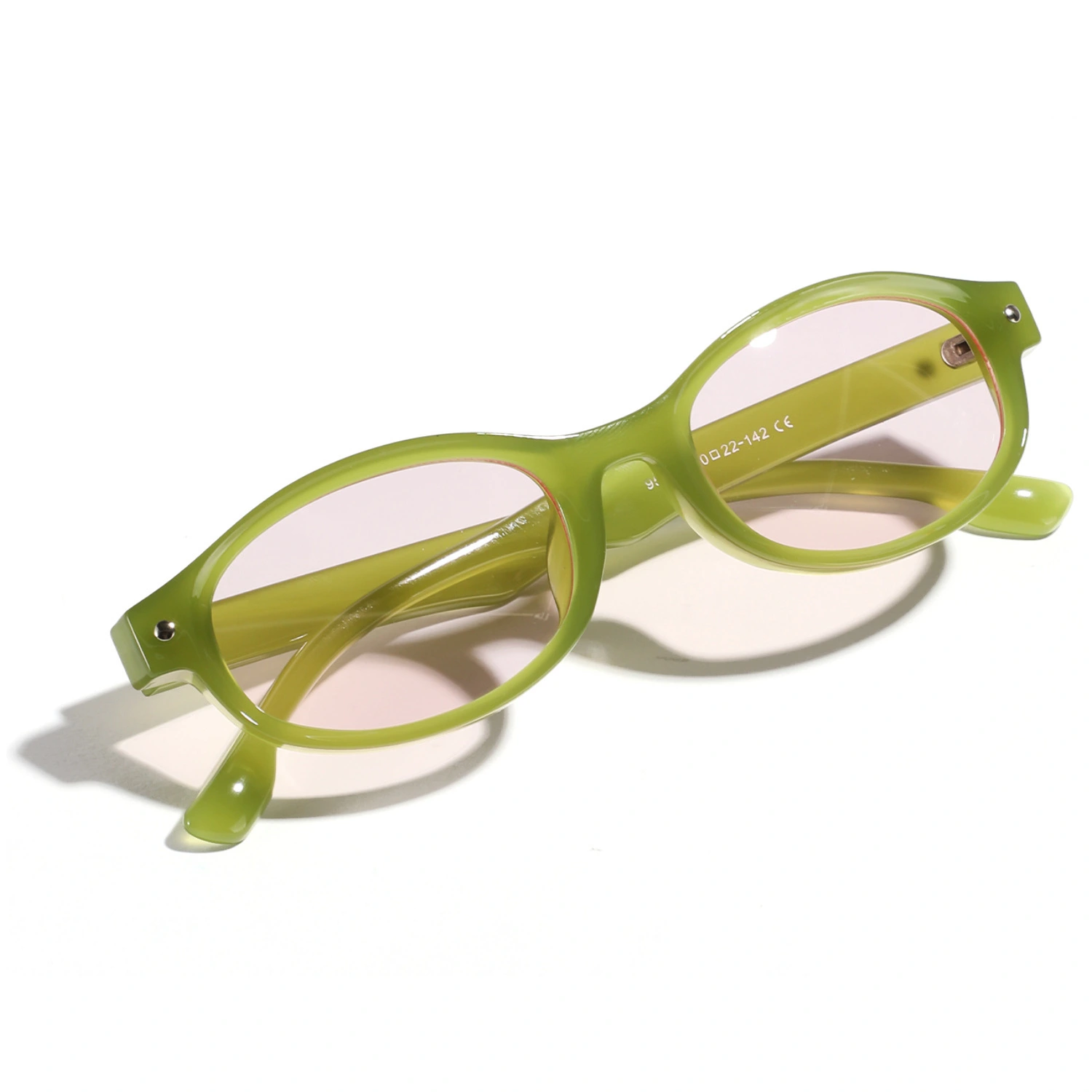 Street shot fashion oval all-match sunglasses 1