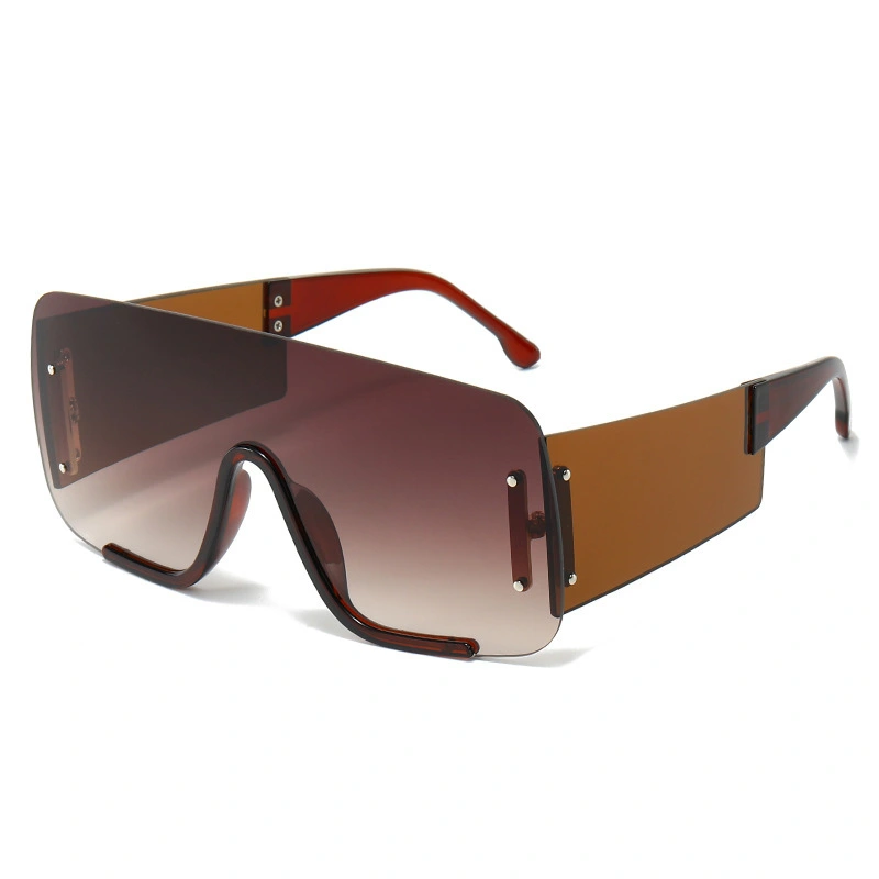 S27013 Luxury Flat Top Square One Piece Women Sun Glasses Designer Shades Famous Brands Men Sunglasses 1