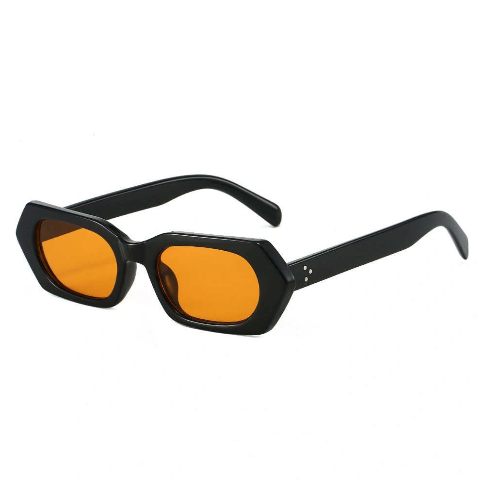 S27020 New Narrow Rectangle Small Framed Plastic Accessories Sunglasses Modern Uv400 Rectangular Pc Material Sunglasses 1
