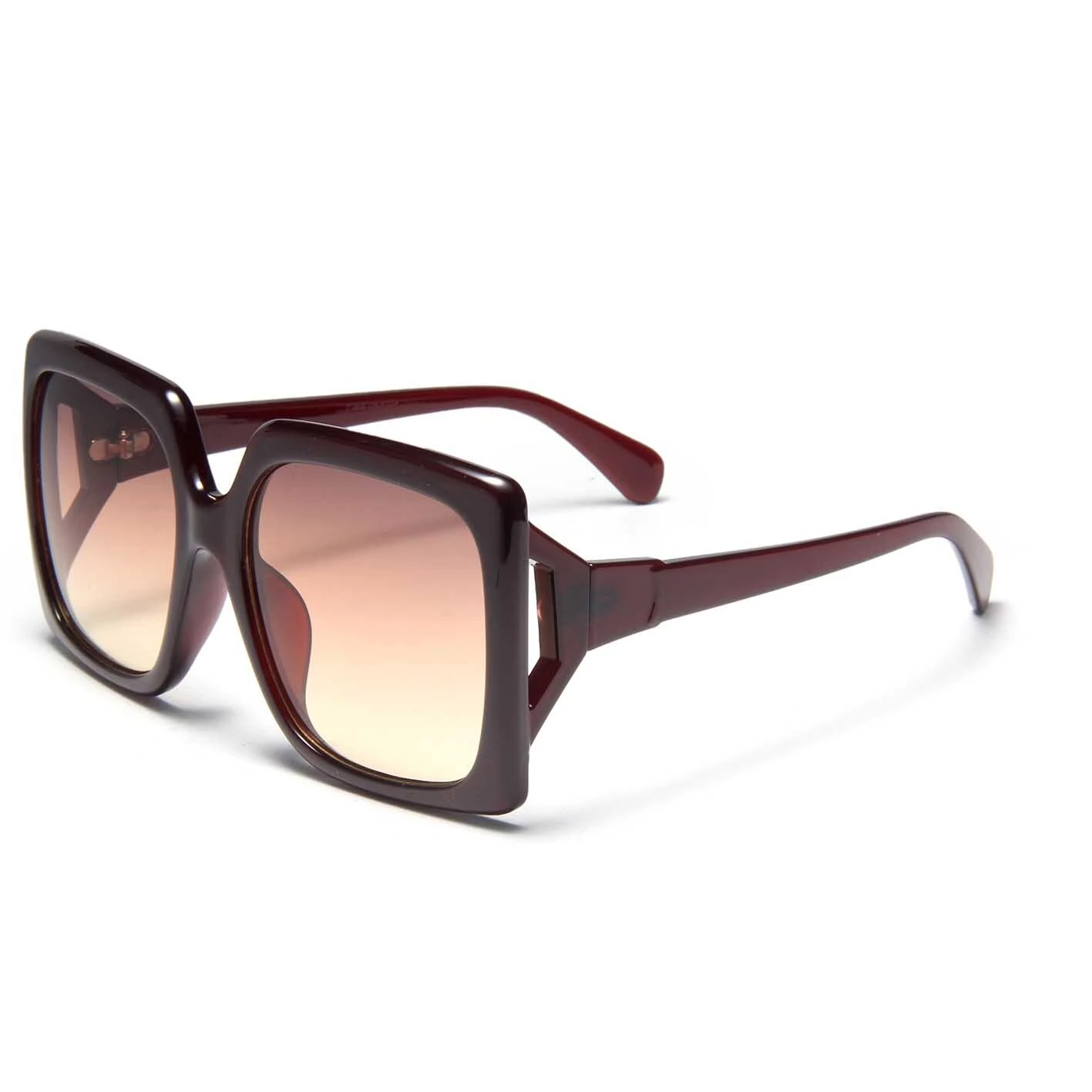S27025 Oversized Square Colors Custom Sunglasses Logo Luxury Brand Designer Sun Glasses Hollow Shades for Women 1