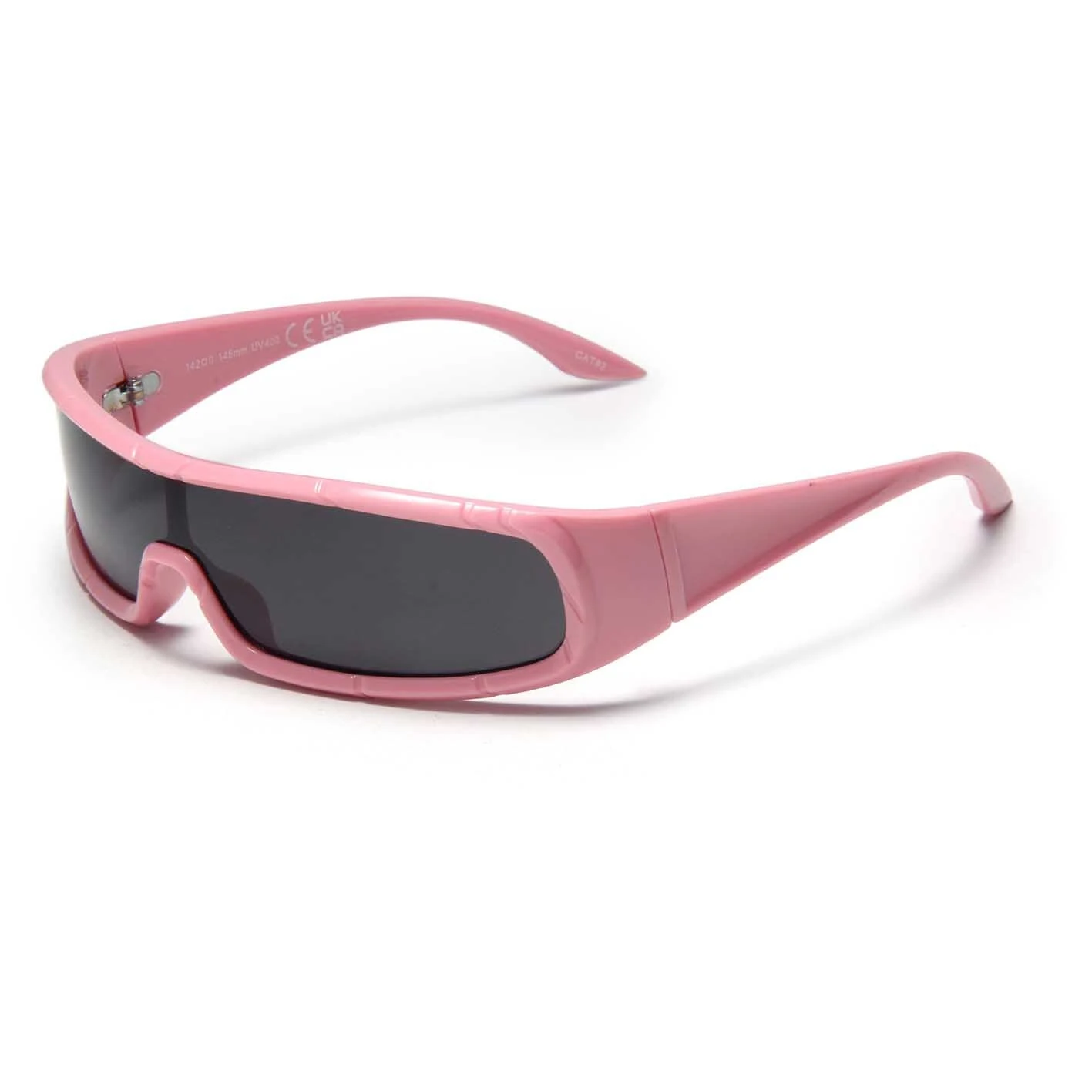 S28013 2024 Small Punk Shield Sun Glasses Women Luxury Brand One Piece Mirror Sunglasses Custom Logo 1