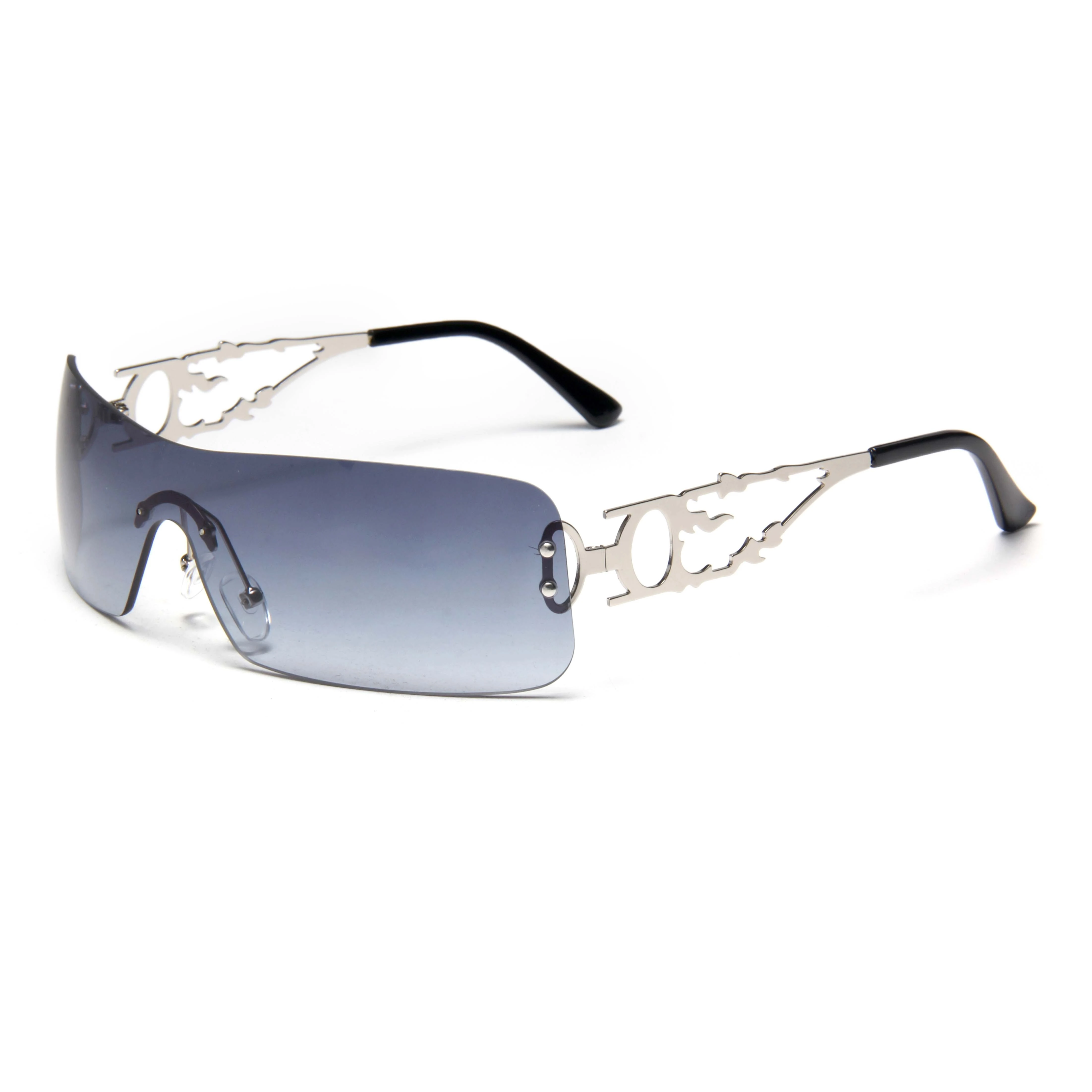 S97018 2024 Hot Selling Fashionable Metal Frame Luxury Men's Outdoor Travel Beach Frameless Sunglasses 1
