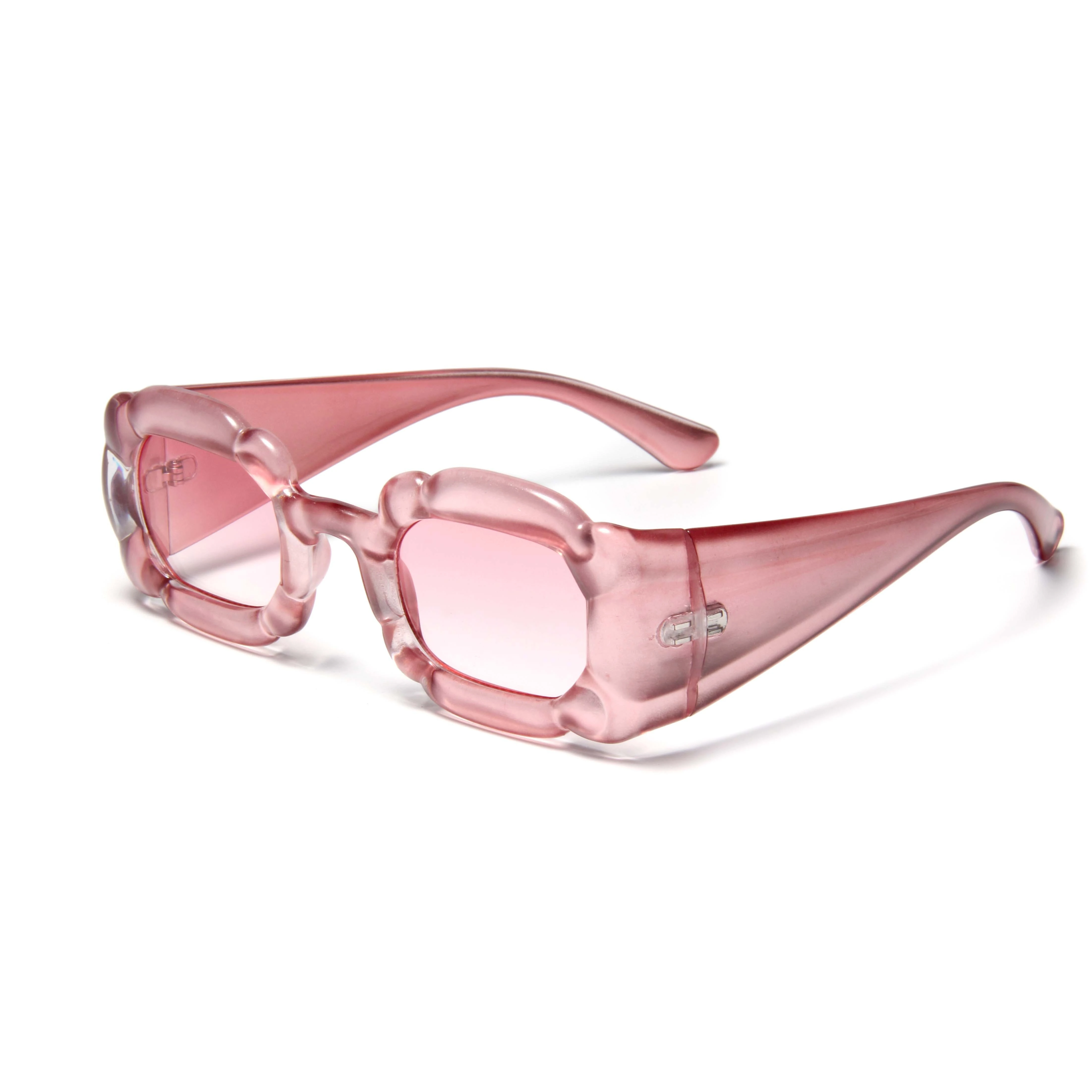 S97019 Rectangle Metal logo Custom Black Sunglasses 2024 Luxury Fashion Flower Frame Shades Glasses Women Men 1