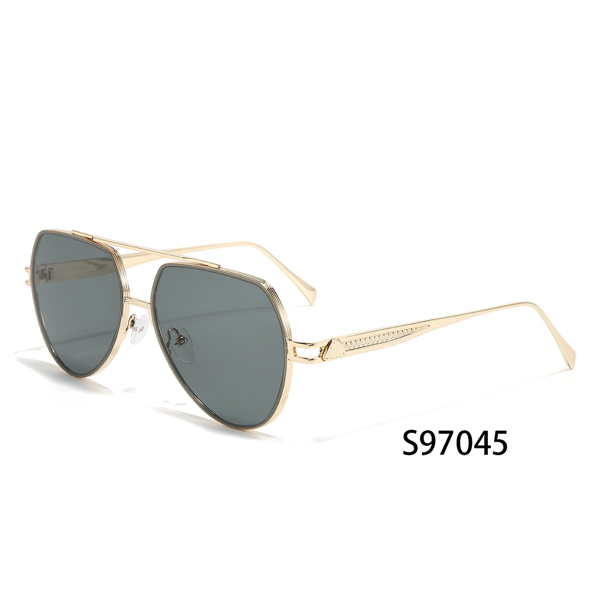 S97045 Gafas de sol clásicas de marca con protección UV400 de metal para hombre y mujer, de diseñador de lujo 1
