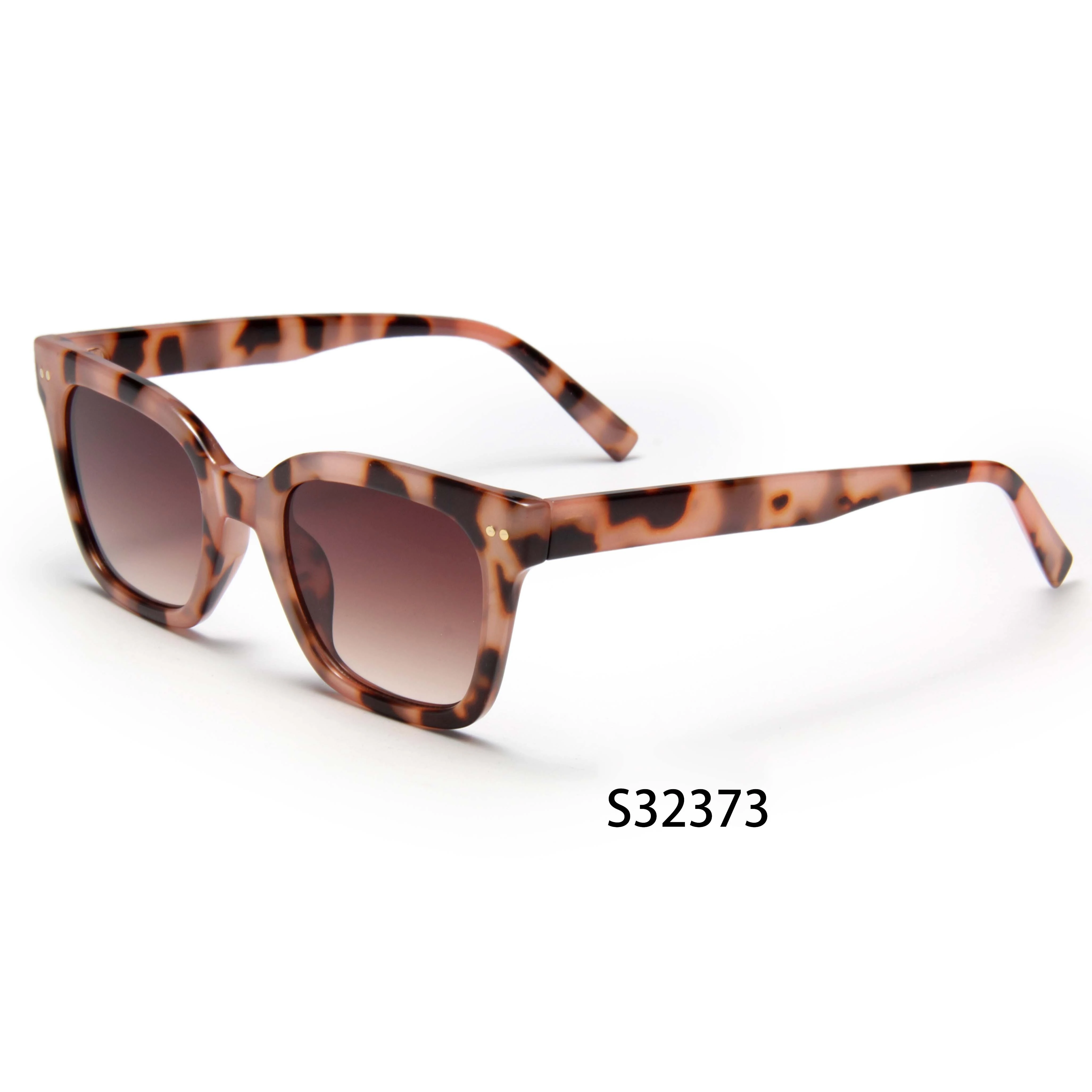 S32373 Leopard Print Sunglasses for Women Square Shape & Gradient Lens Classic Sun Glasses 1