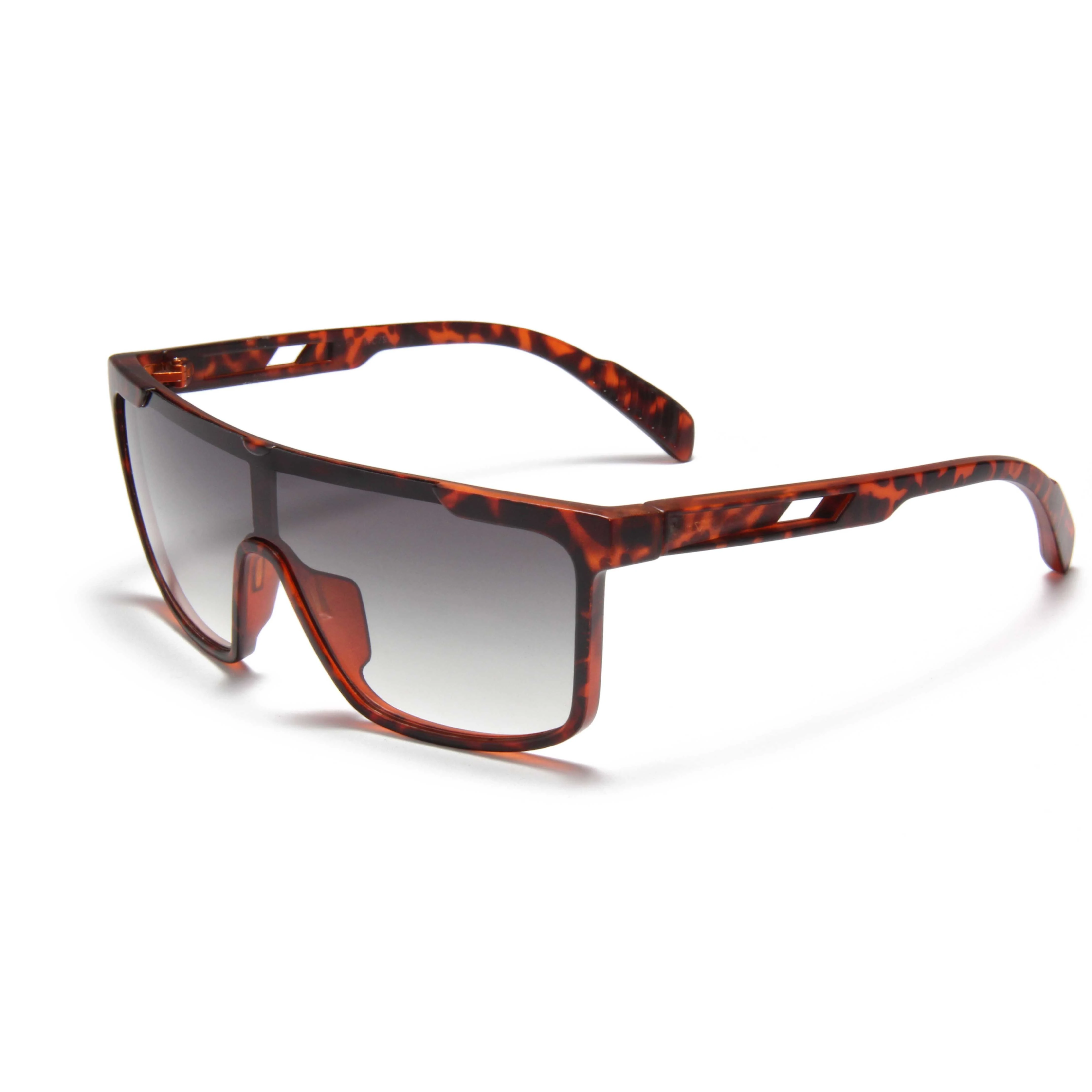 Gafas de sol S47222 de carey, cuadradas, de gran tamaño y elegantes, de una pieza, con parte superior plana y lentes de sol retro para hombre y mujer. 1