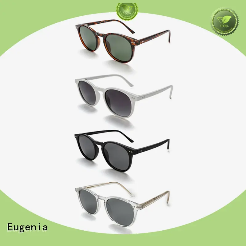 Eugenia stainless steel round shape sunglasses customized 1