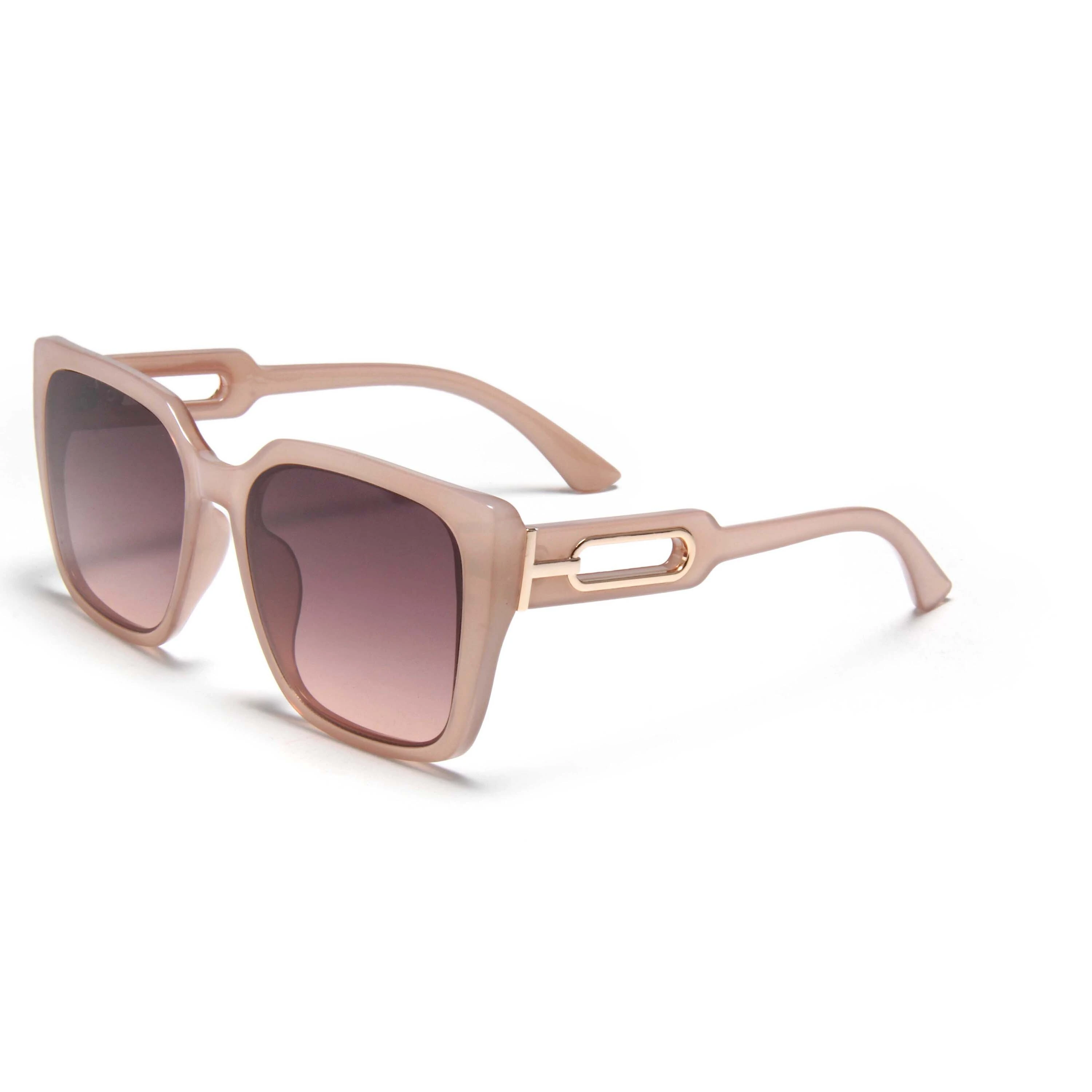S32439 elegantes gafas de sol rosa cuadrada de la marca personalizada 1