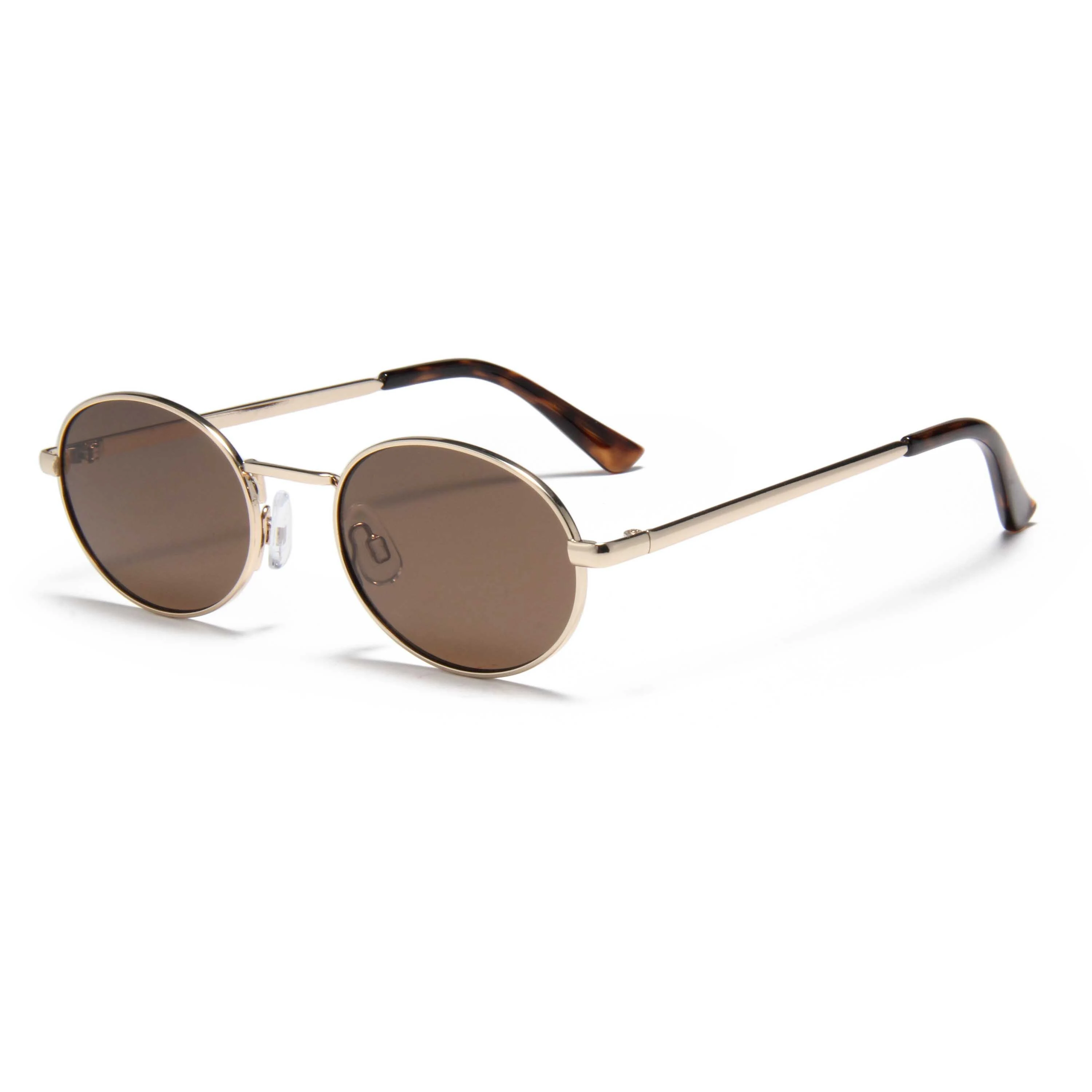 S60140 Fashion Metal Half Frame Men and Women Sunglasses Cool Round Sunglasses Personalized Sunglasses 1