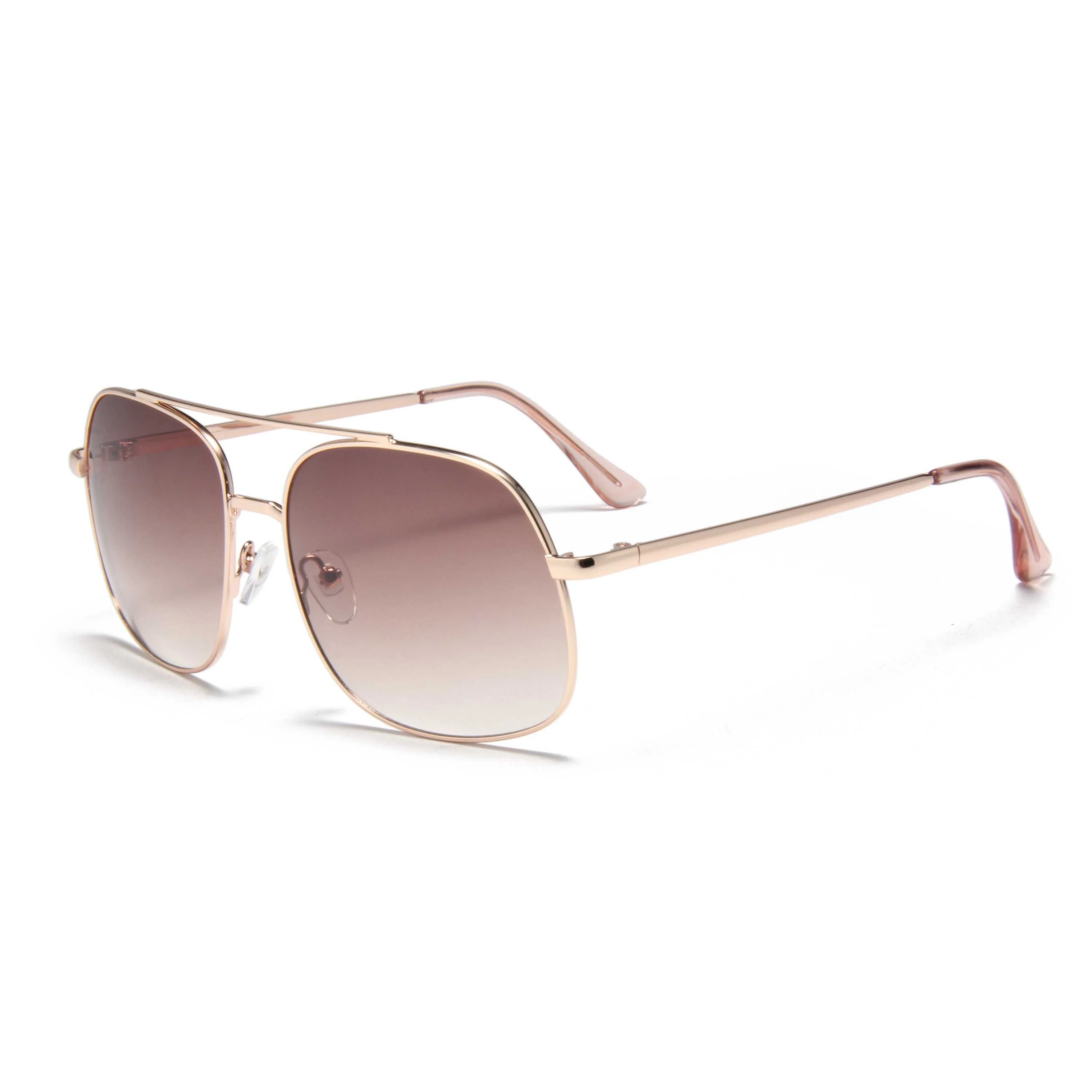 YJ349 Classic Aviator Design With Gold Metal Finish Fashion Sunglasses Women Vintage Double Bridges Sunglasses Female Shades Aviation Glasses 1
