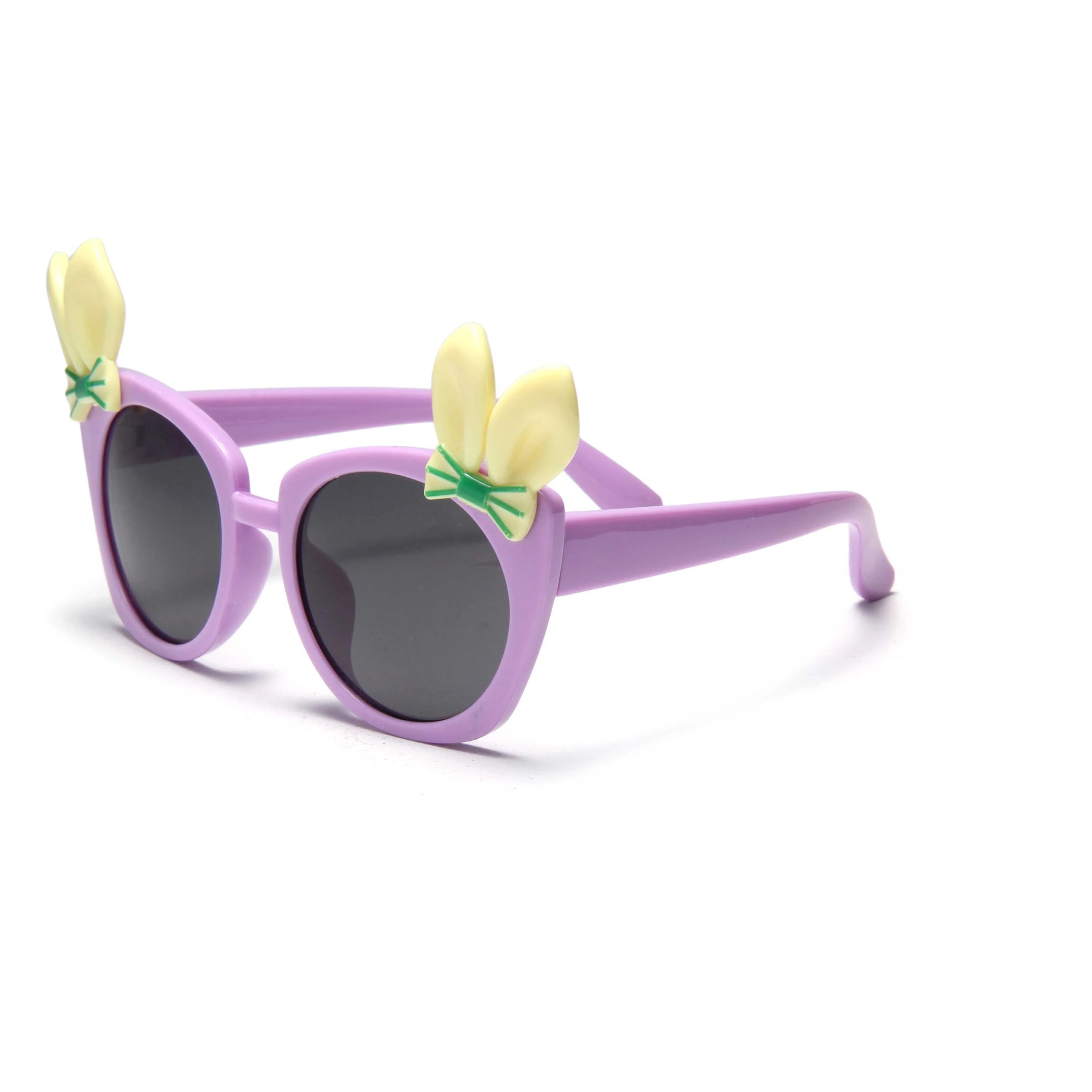 SK33063 Fun and Whimsical Bunny-Ear Children's Sunglasses Kids Girls Baby Sun Glasses with Nylon Hairband and Bows 1