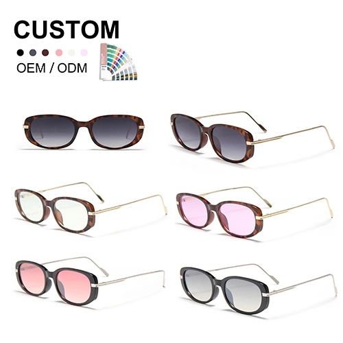 S14187 EUGENIA High Quality Female Metal Elliptical Sunglasses With UV400 Metal Frame Shades Small Vintage Sun Glasses 1