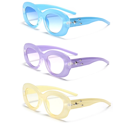 S23043 Retro Macaron Candy Jelly Gafas de sol Mujeres Sol de alta calidad UV400 1