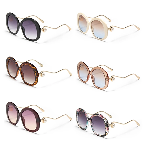 S27046 2025 Wholesale Trending Retro Unique butterfly Pearl Sun Glasses Stylish Female Fashion Ladies Sunglasses for Women 1