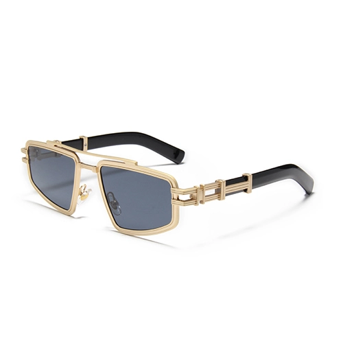 S27073 Women Men Lentes De Sol Designer Custom Vintage Sunglasses Hot Sale High Quality Gold Trendy Metal Frame Sunglasses 1