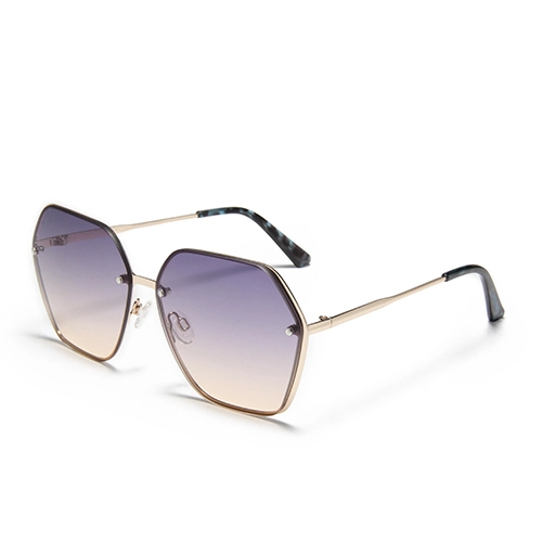 S60172 Gafas de sol de lujo de metal personalizadas y a la moda para mujer, gafas de sol de marca de diseñador al por mayor 1